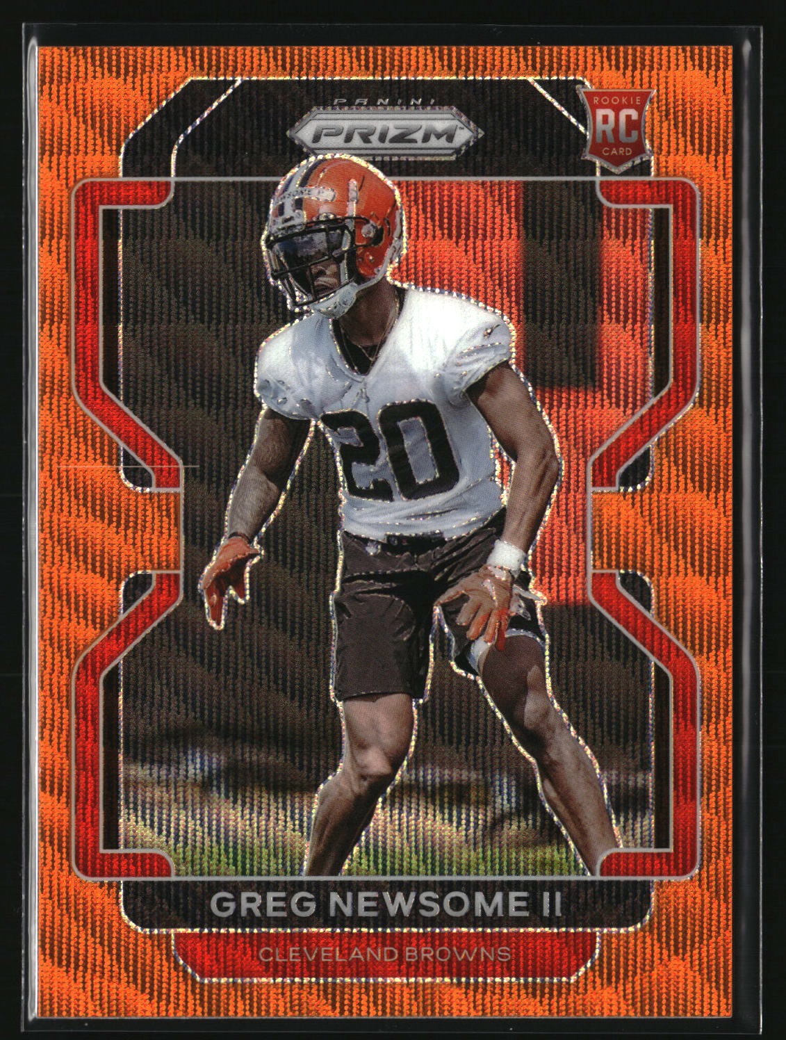 Greg Newsome II 2021 Panini Prizm Orange Wave #376 #/60