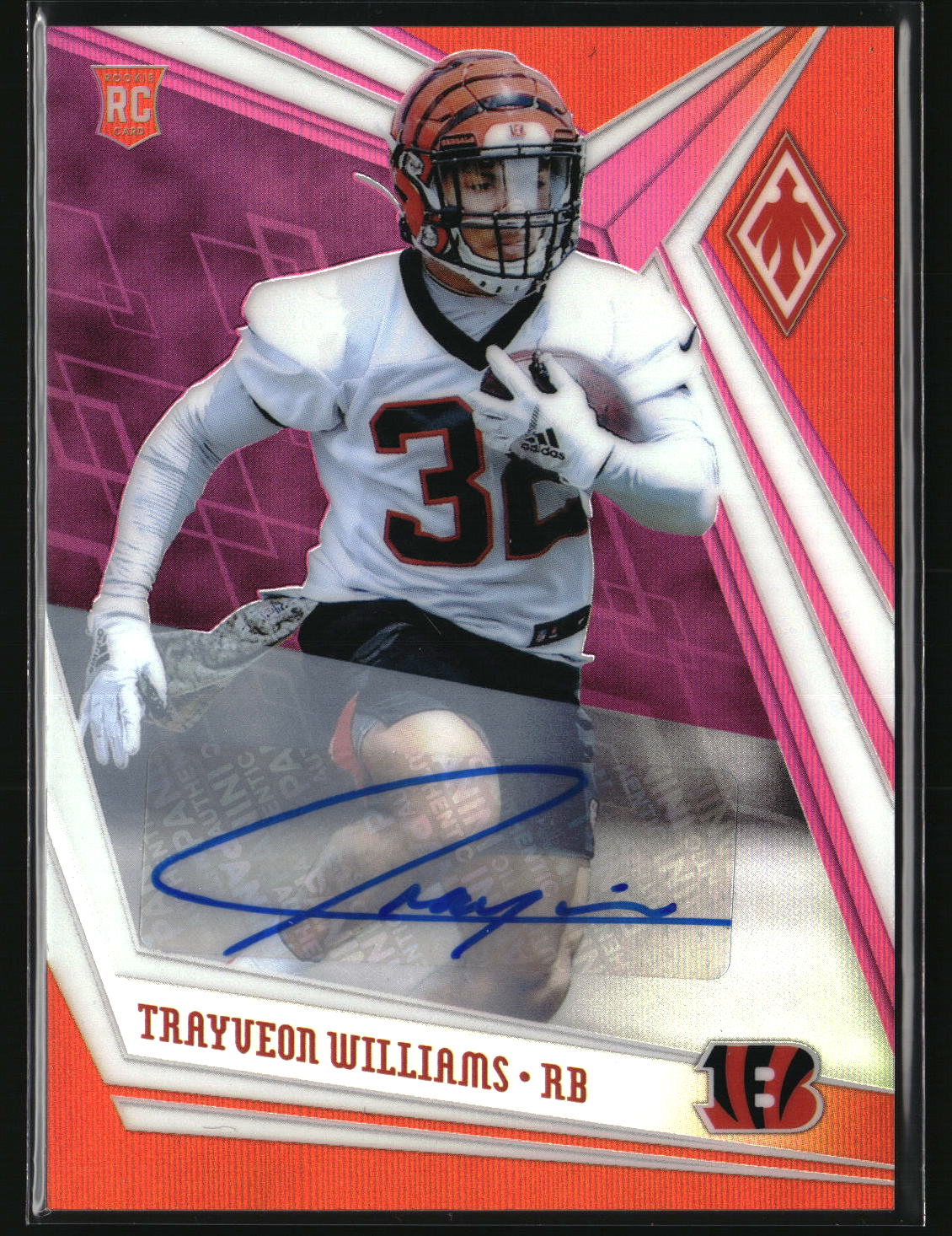 Trayveon Williams 2019 Panini Phoenix Rookie Autographs Pink #169 #/25
