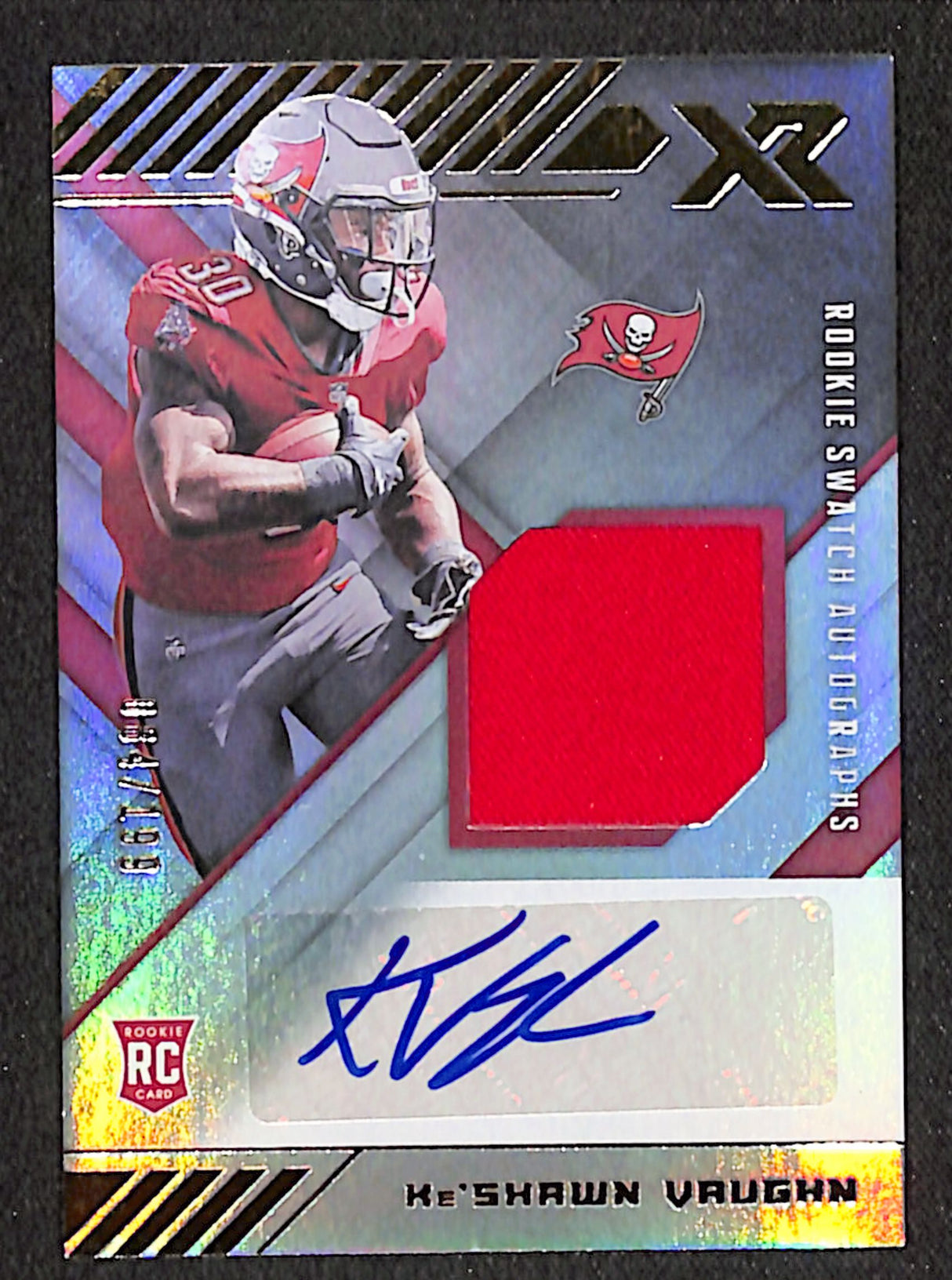 Ke'Shawn Vaughn 2020 Panini XR Rookie Swatch Autographs #RSA-KV #/199