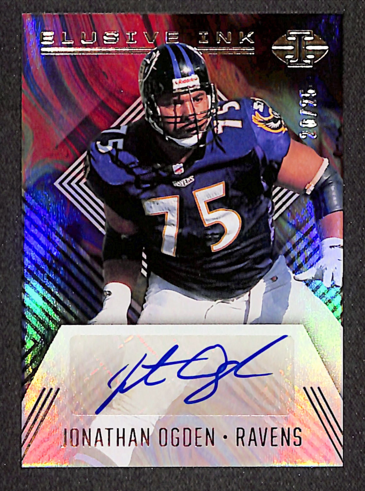 Jonathan Ogden 2020 Panini Illusions Elusive Ink #EI18 #/25