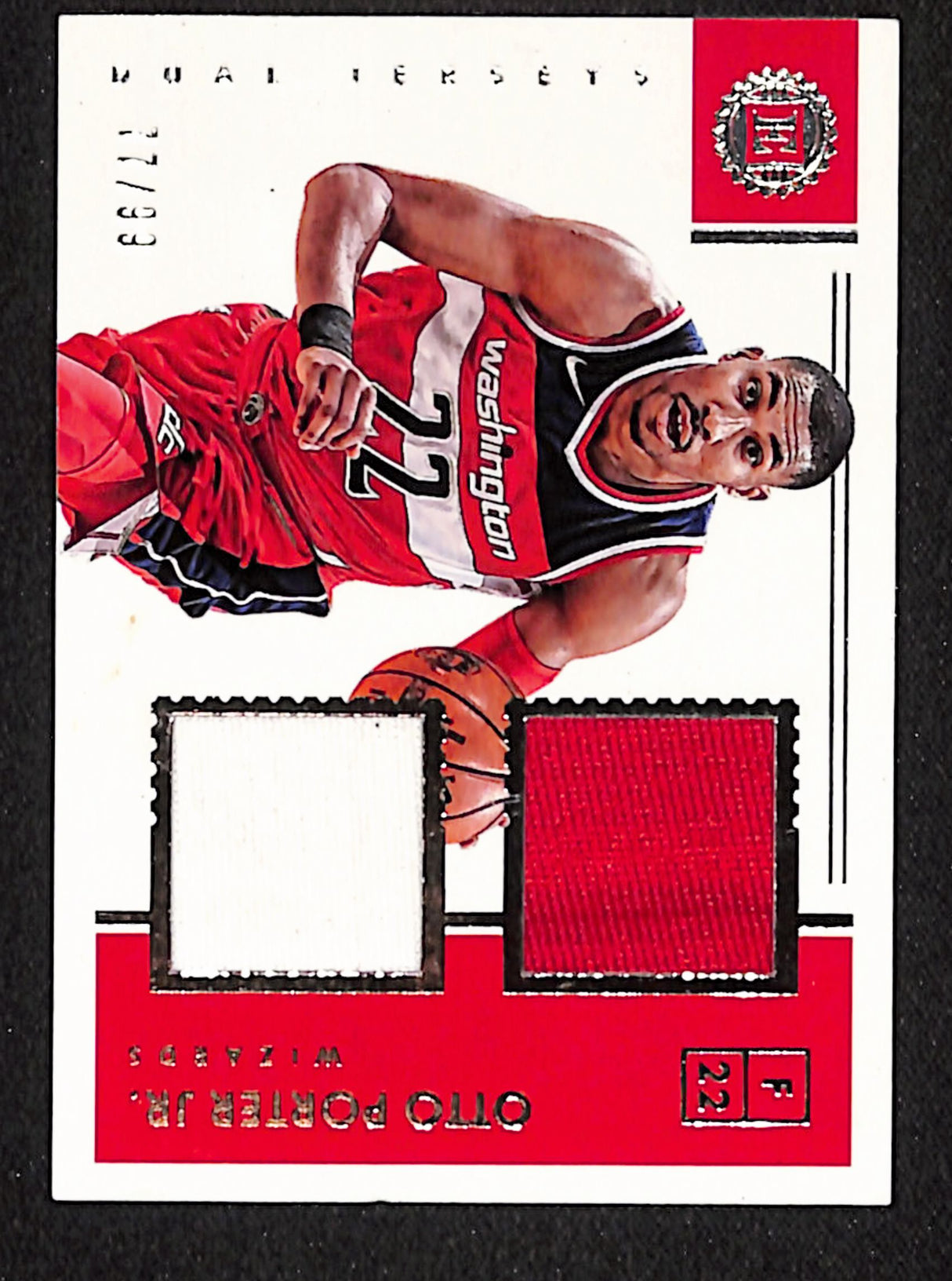 Otto Porter Jr. 2017-18 Panini Encased Dual Jerseys #DJ-OP #/99