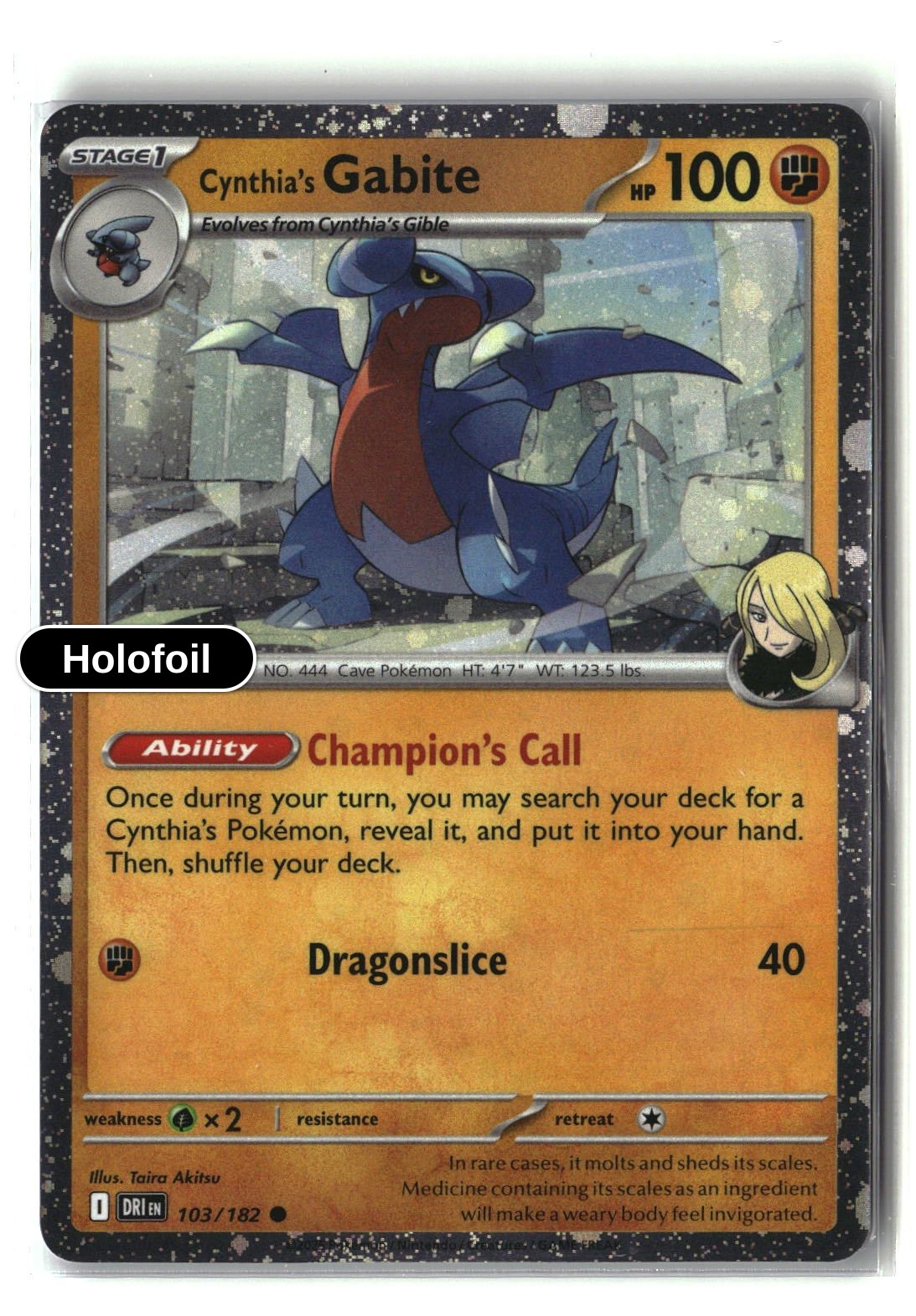 Cynthia's Gabite (Cosmos Holo)