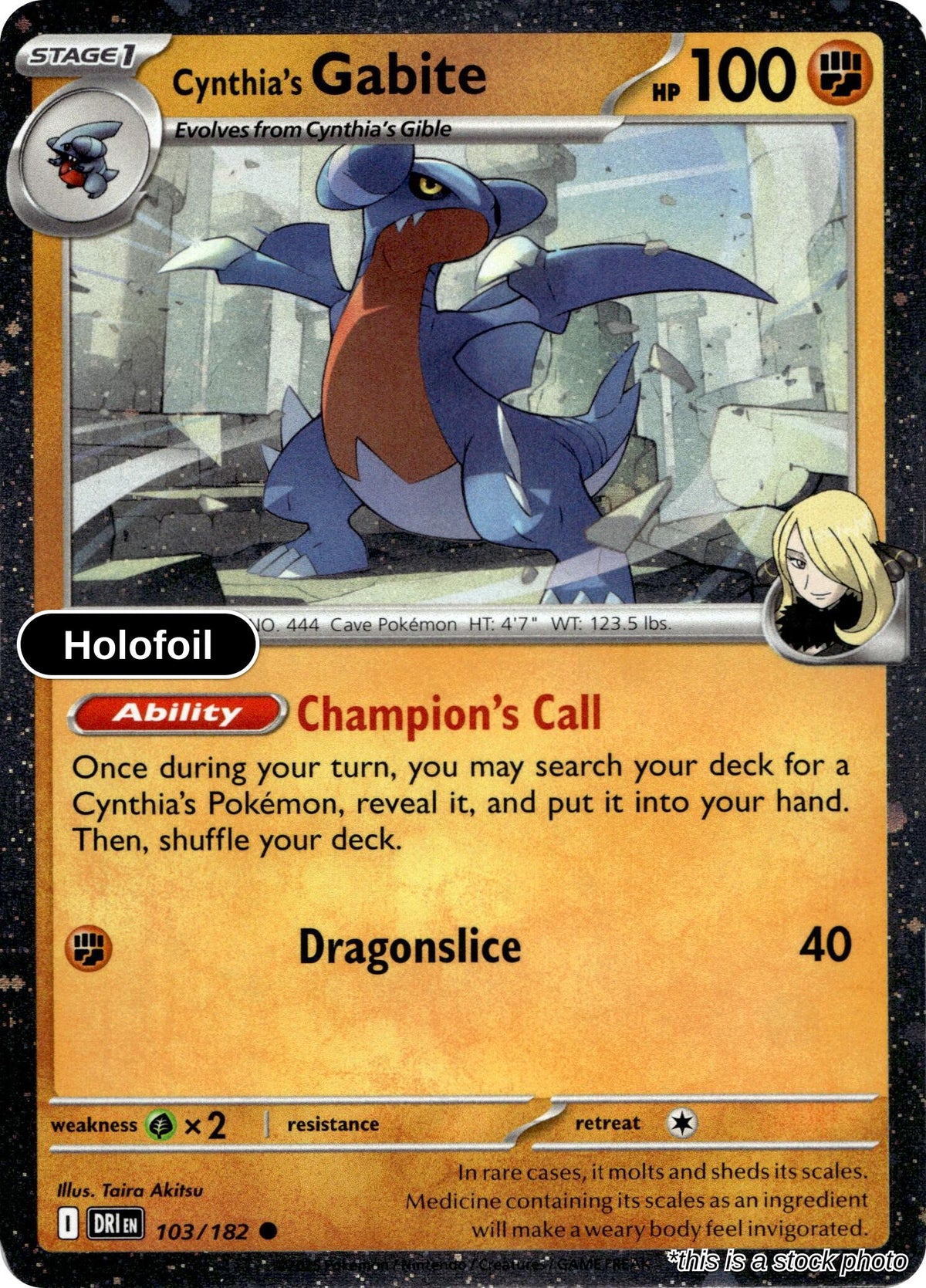 Cynthia's Gabite (Cosmos Holo)