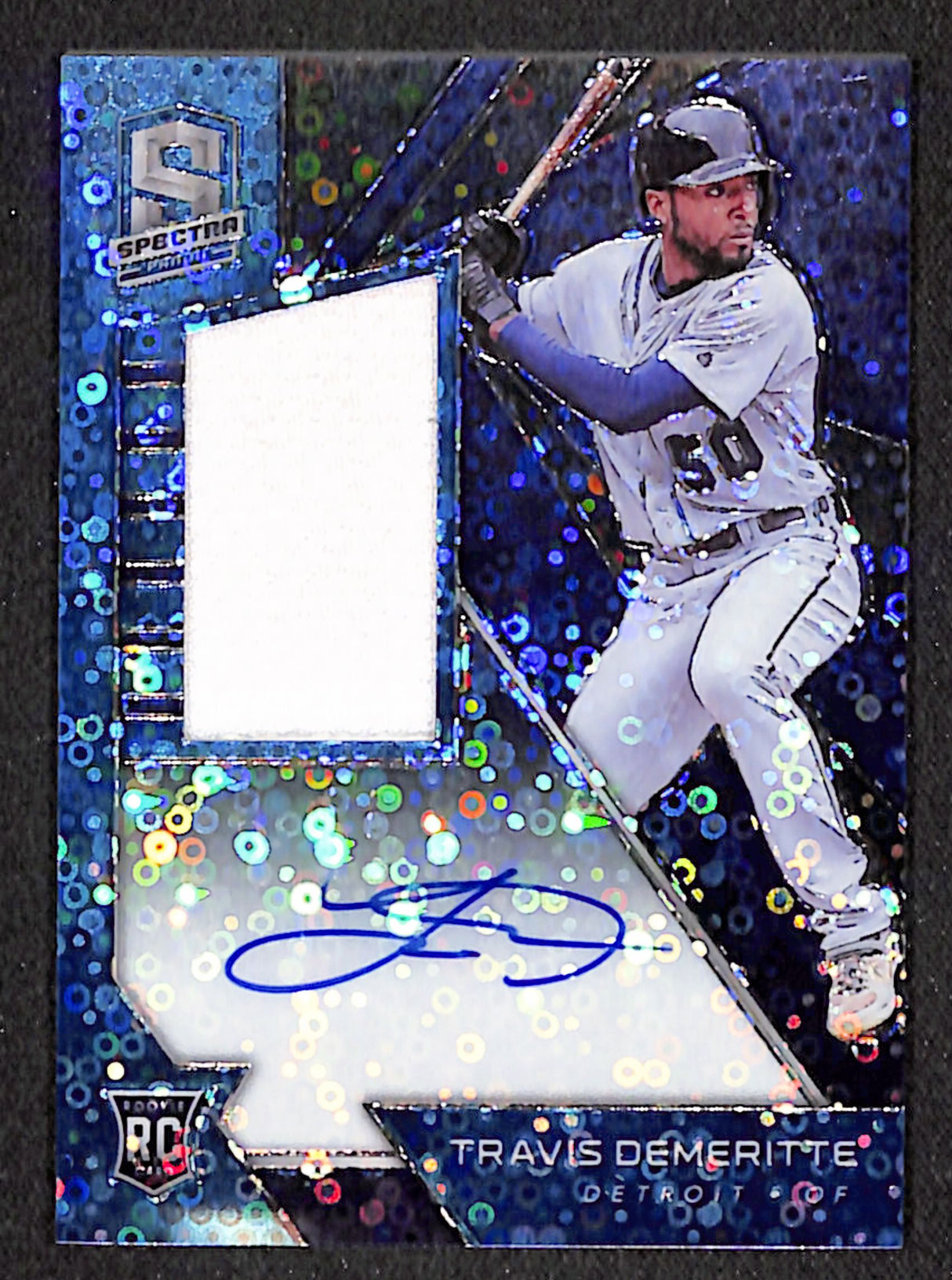 Travis Demeritte 2020 Panini Chronicles Spectra Neon Blue #153 #/99