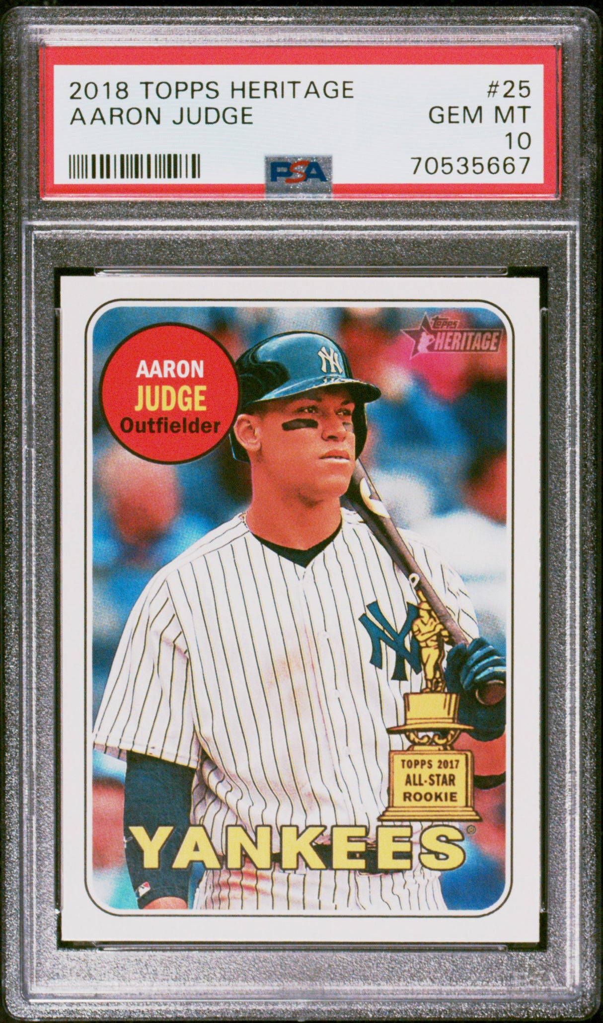 Aaron Judge 2018 Topps Heritage #25 PSA 10
