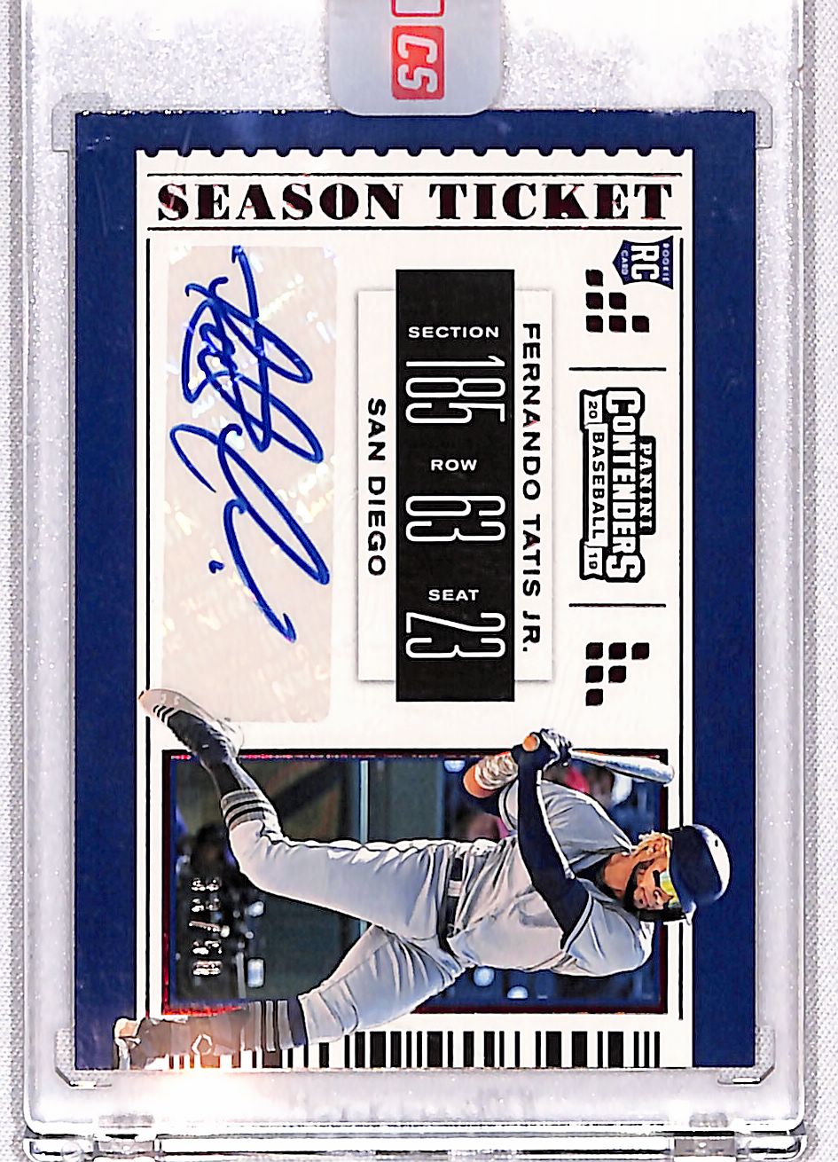 Fernando Tatis Jr. 2019 Chronicles Contenders Season Ticket Auto Red #4 #/50