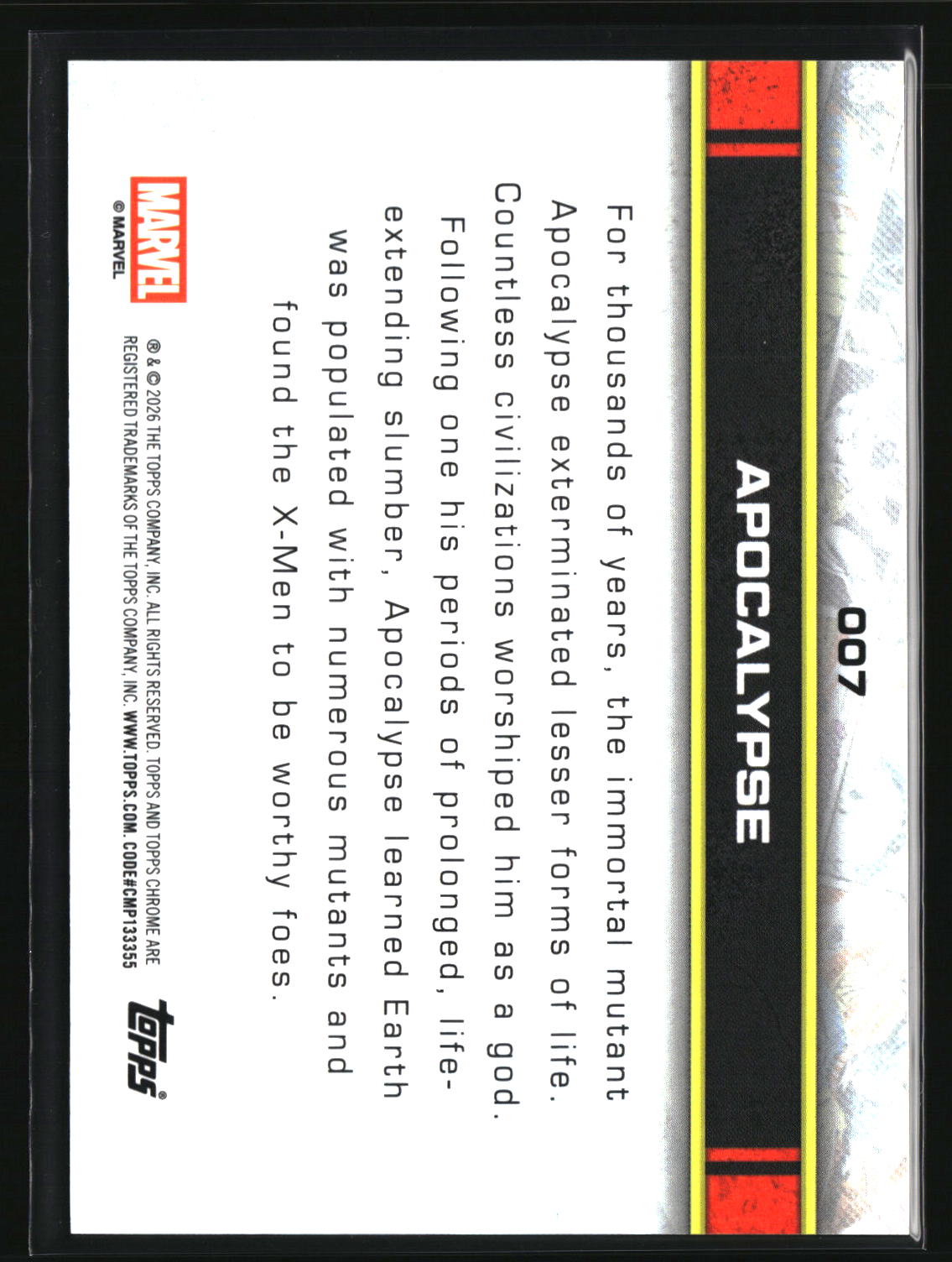 Apocalypse 2026 Topps Chrome Marvel Comics #7