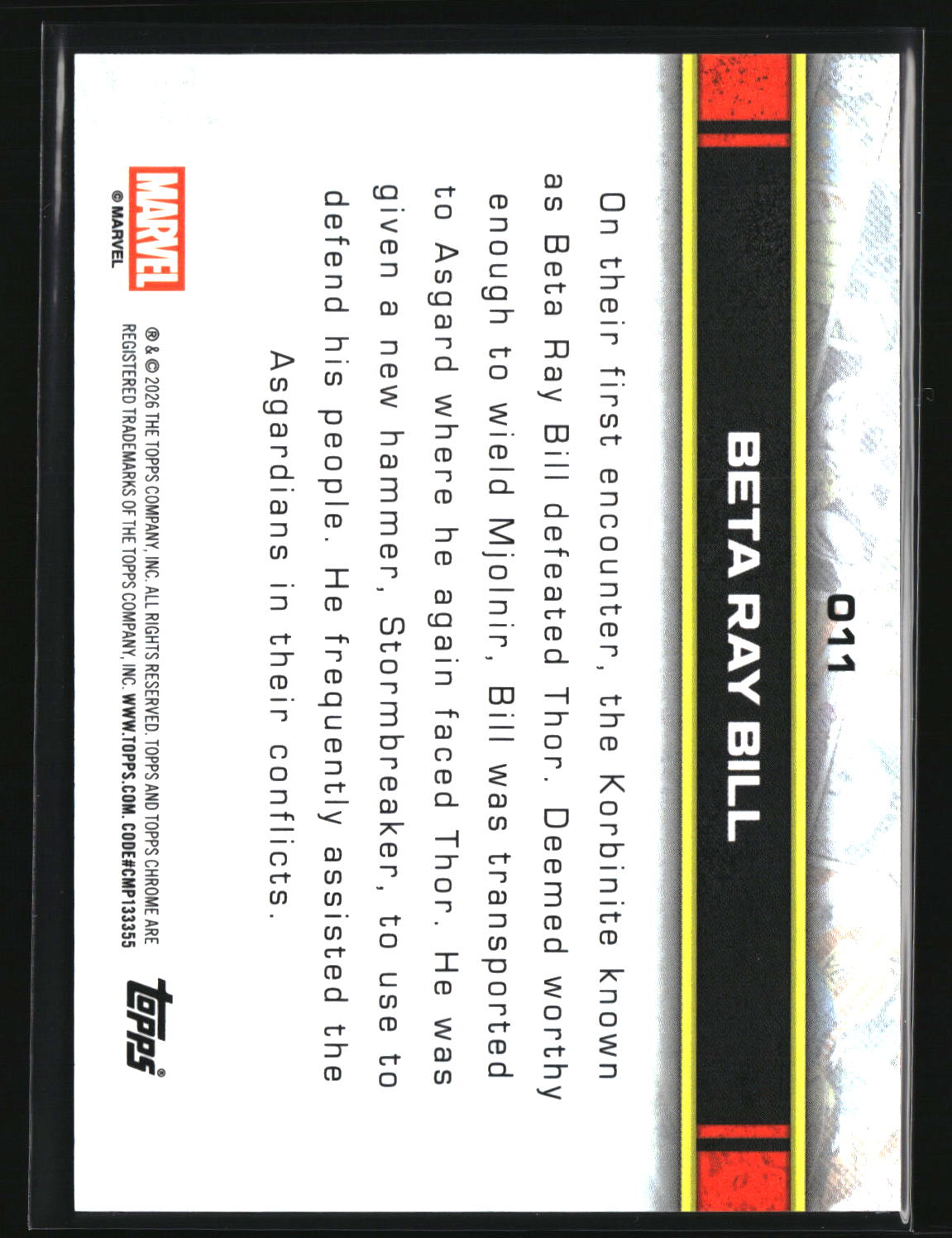 Beta Ray Bill 2026 Topps Chrome Marvel Comics #11