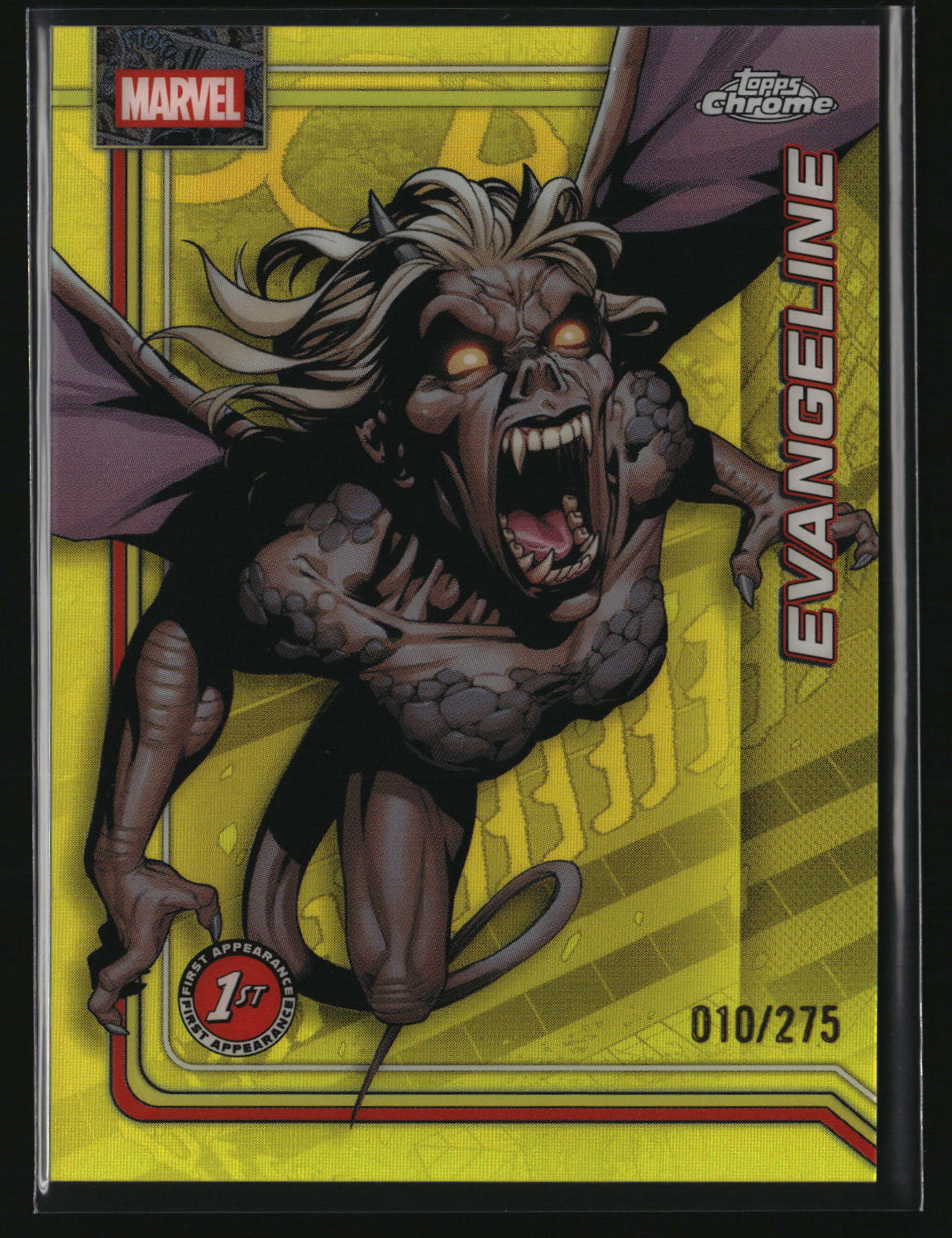 Evangeline Whedon 2026 Topps Chrome Marvel Comics Yellow Refractors #117 #/275