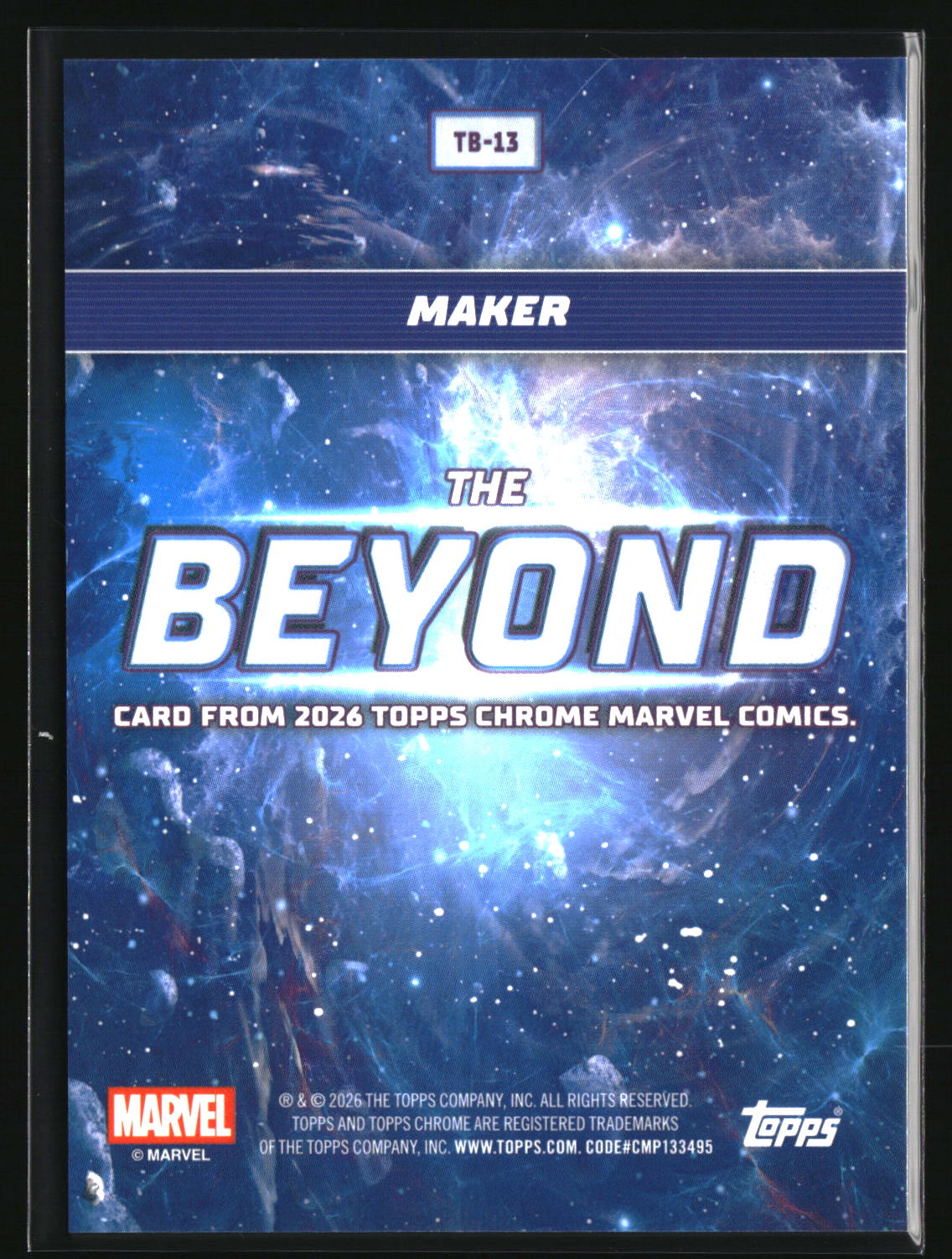 Maker 2026 Topps Chrome Marvel Comics The Beyond #TB-13