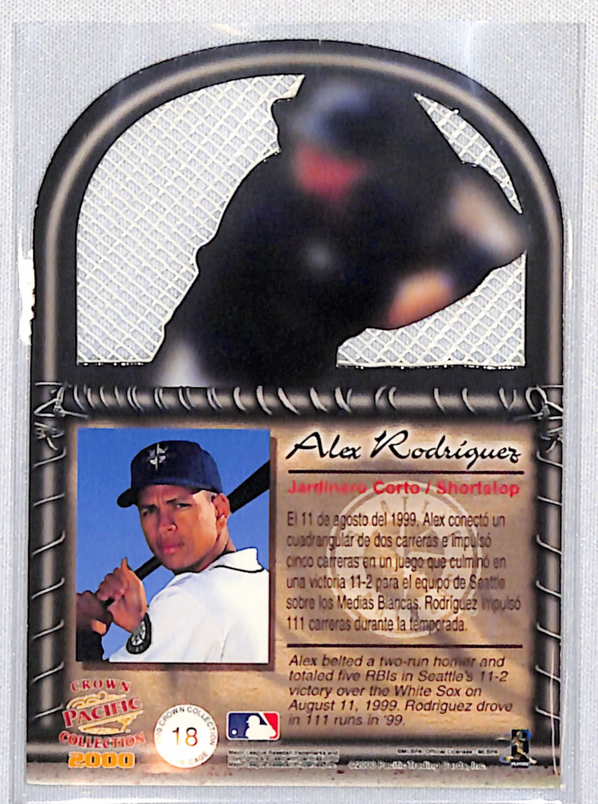 Alex Rodriguez 2000 Pacific Crown Collection In the Cage #18