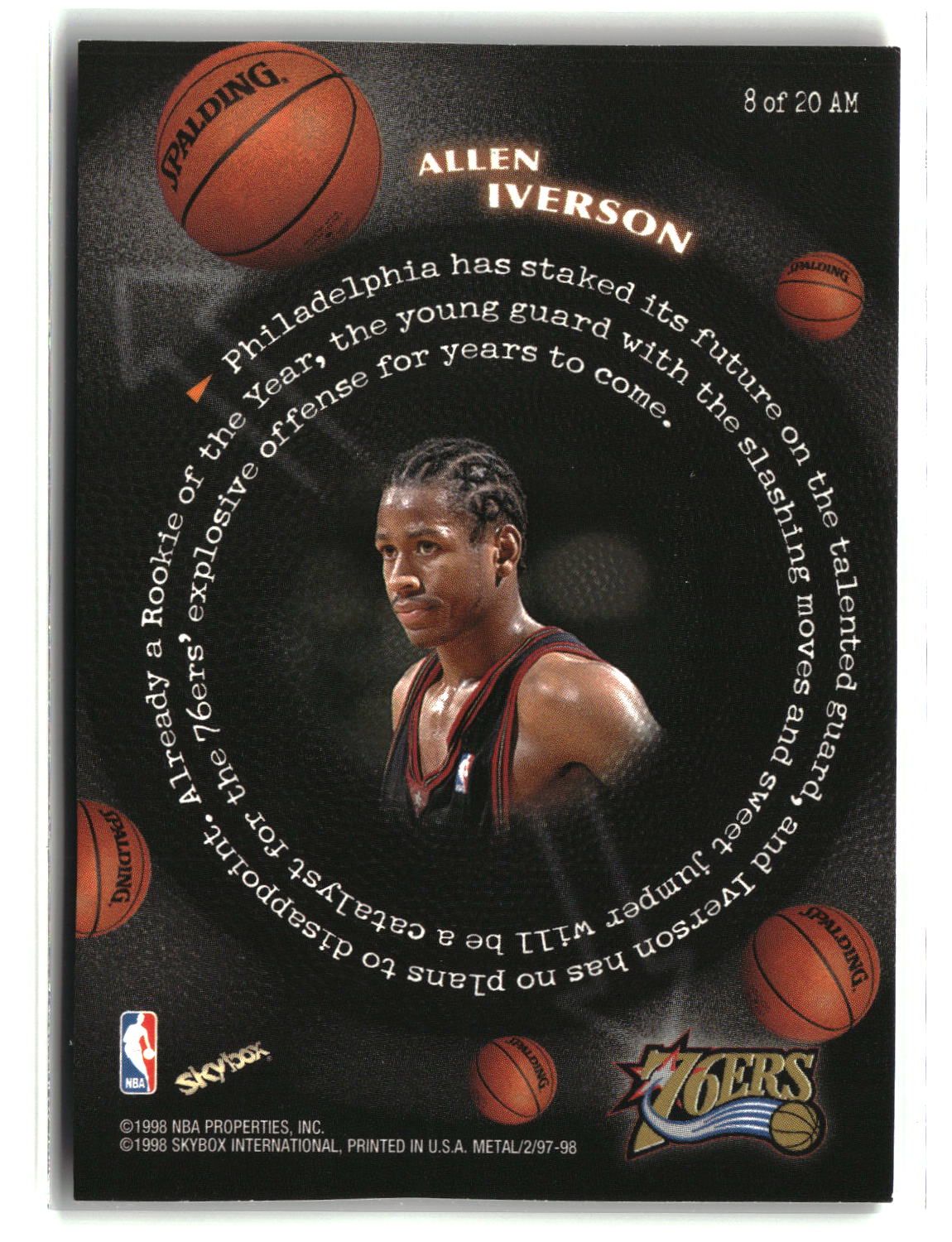 Allen Iverson 1997-98 Metal Universe Championship All Millenium #8AM