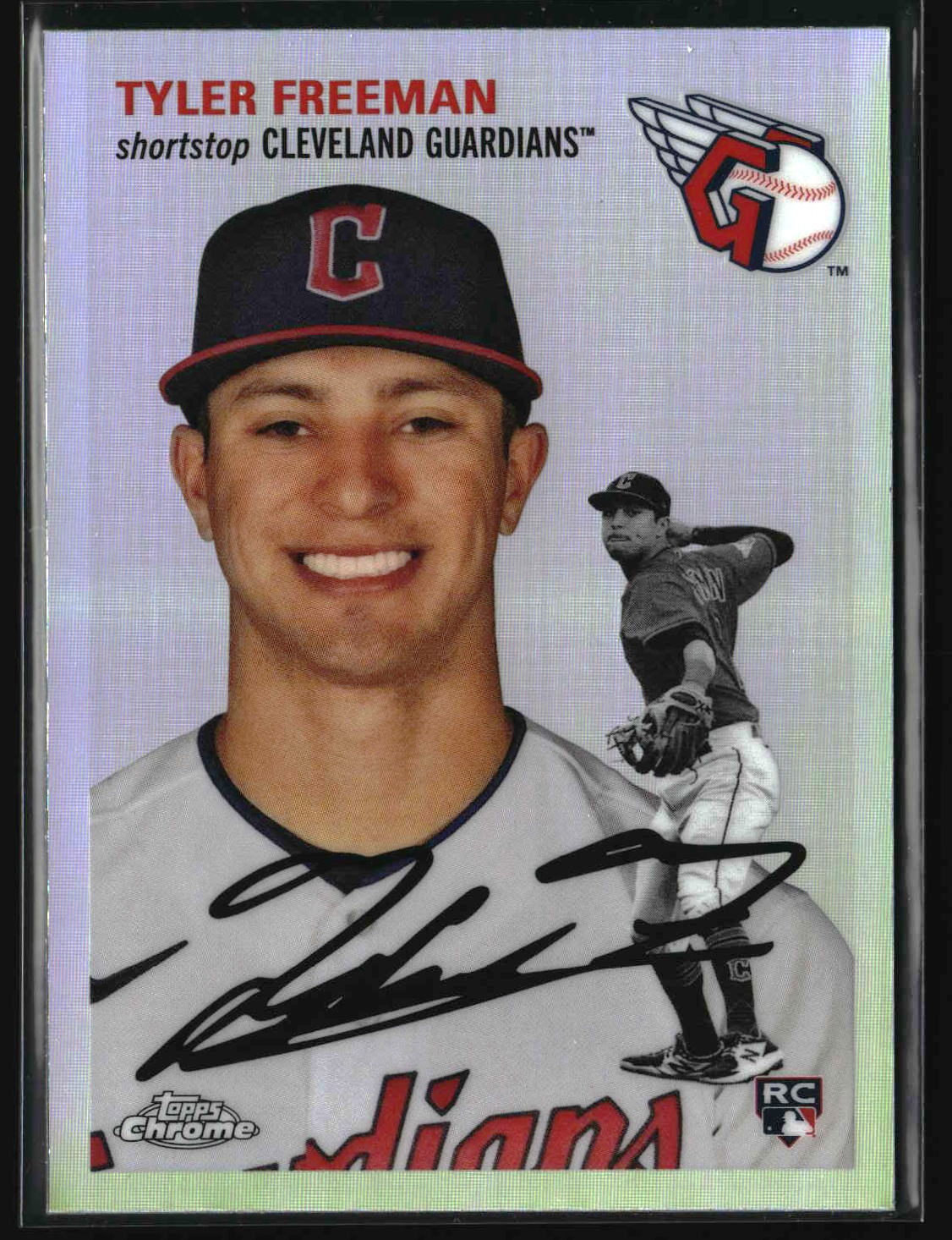 Tyler Freeman 2023 Topps Chrome Platinum Anniversary Refractors #36