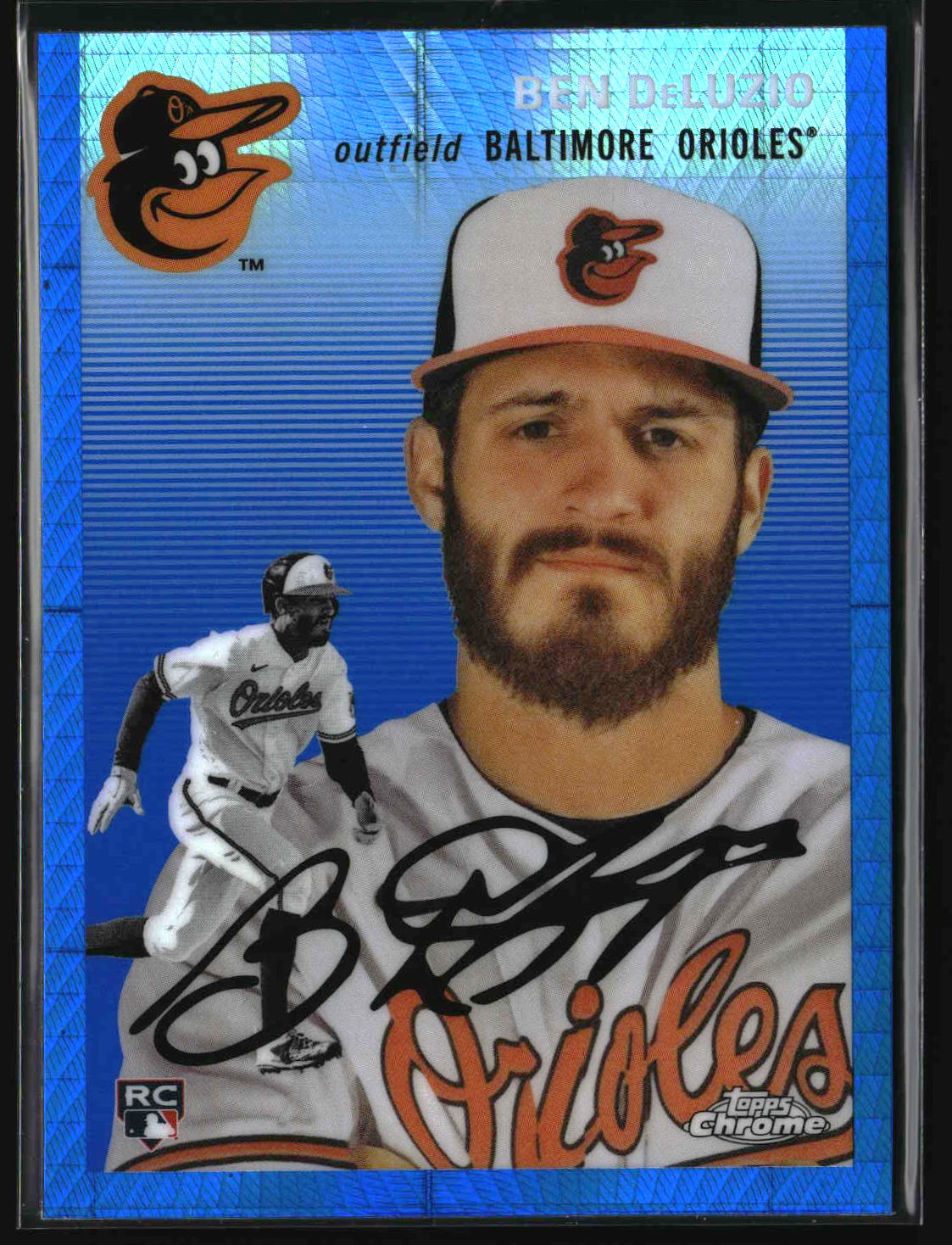Ben DeLuzio 2023 Topps Chrome Platinum Anniversary Blue Prism Refractors #180