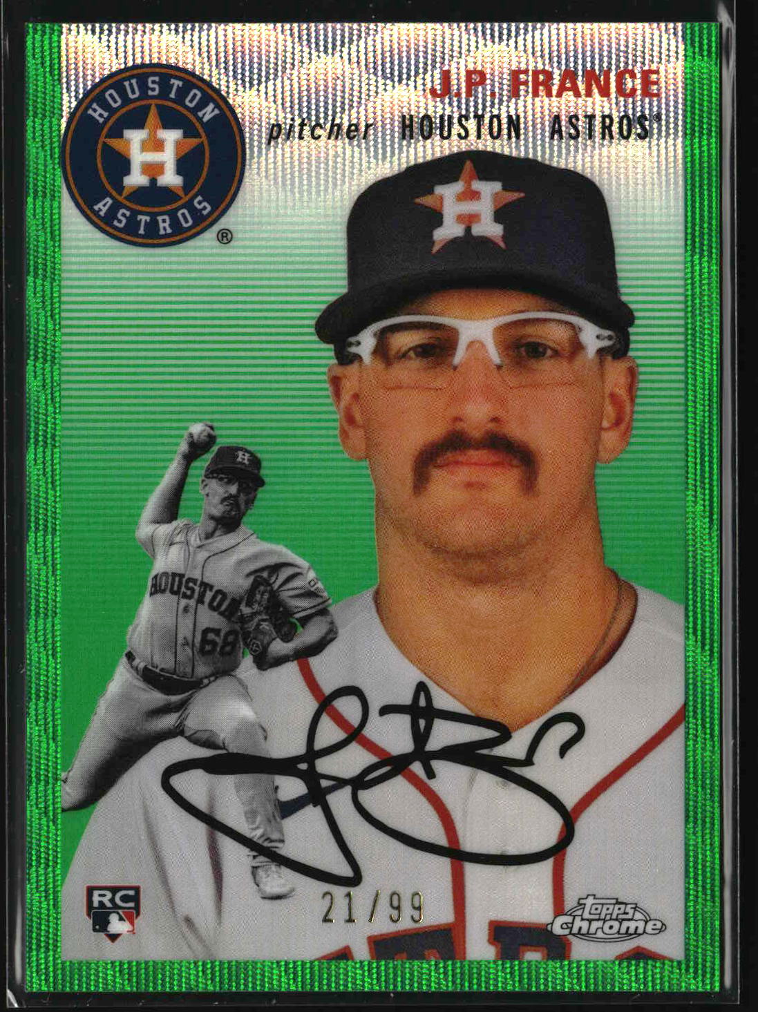 J.P. France 2023 Topps Chrome Platinum Anniversary Green Wave #142 #/99