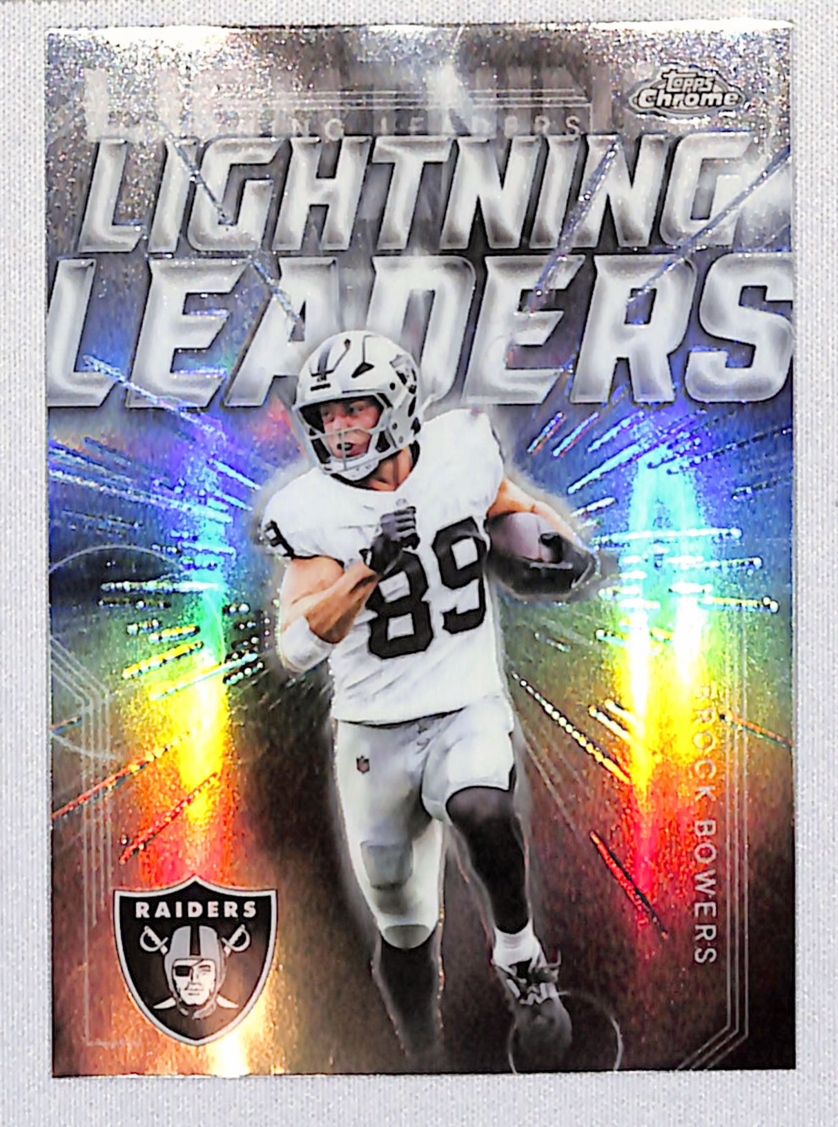 Brock Bowers 2025 Topps Chrome Lightning Leaders #LL-16