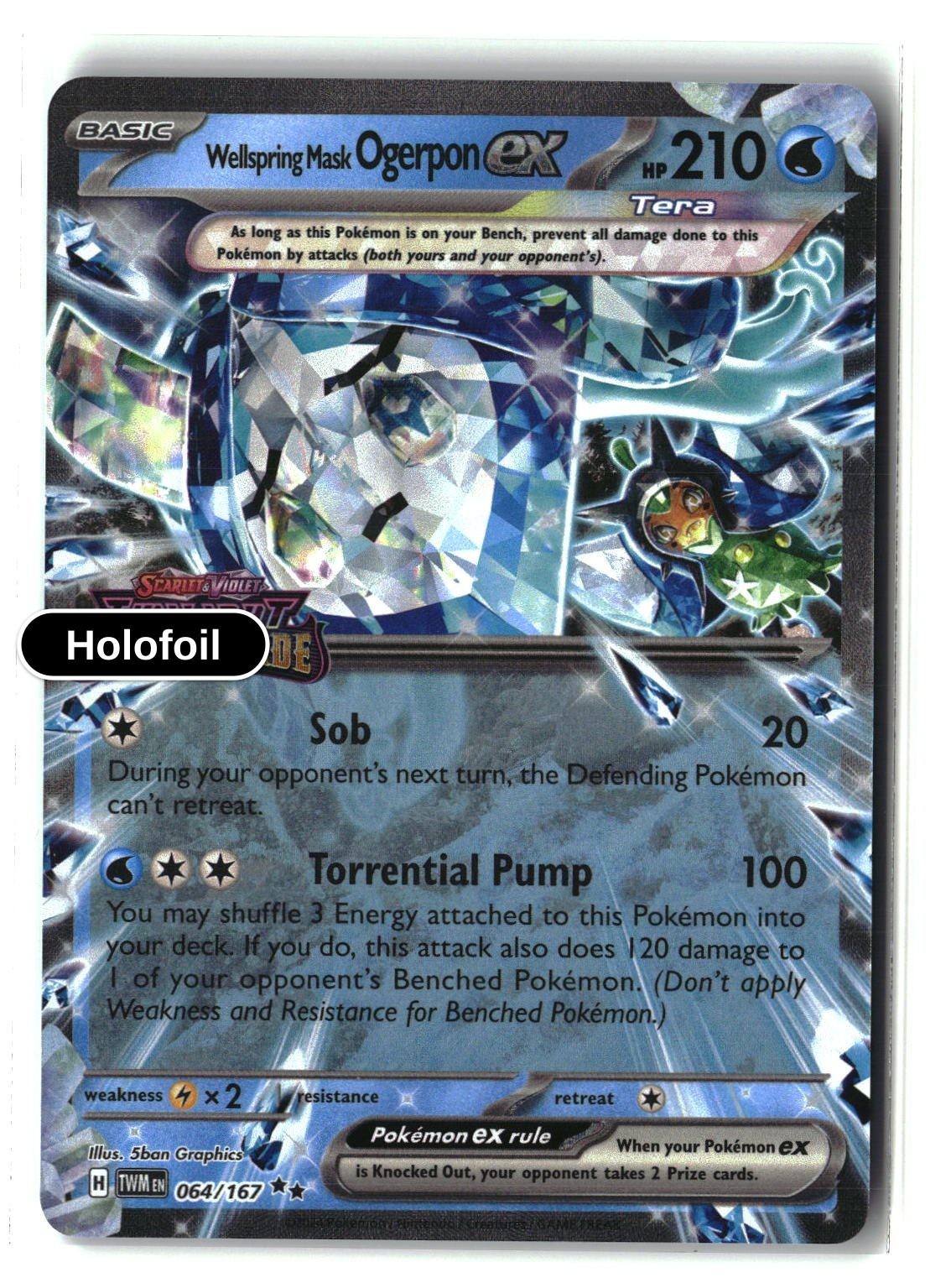 Wellspring Mask Ogerpon ex (Twilight Masquerade Stamp)