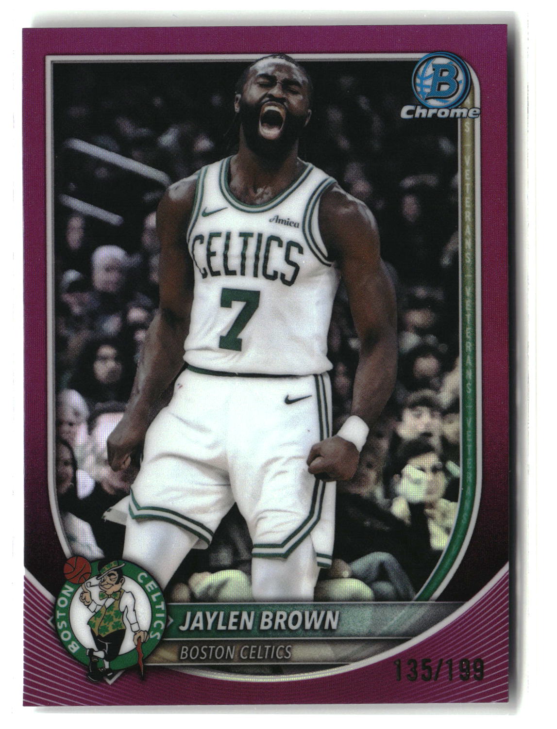 Jaylen Brown 2025-26 Bowman Chrome Fuchsia Refractors #BCV-57 #/199