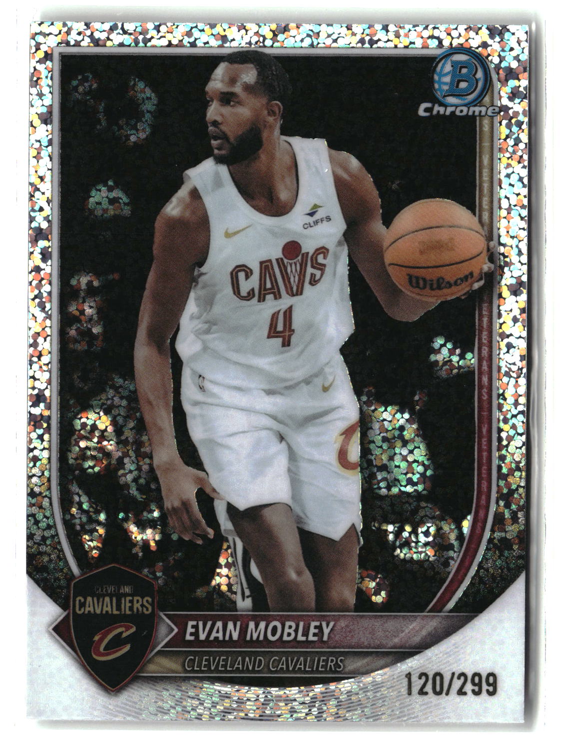 Evan Mobley 2025-26 Bowman Chrome Speckle Refractors #BCV-93 #/299
