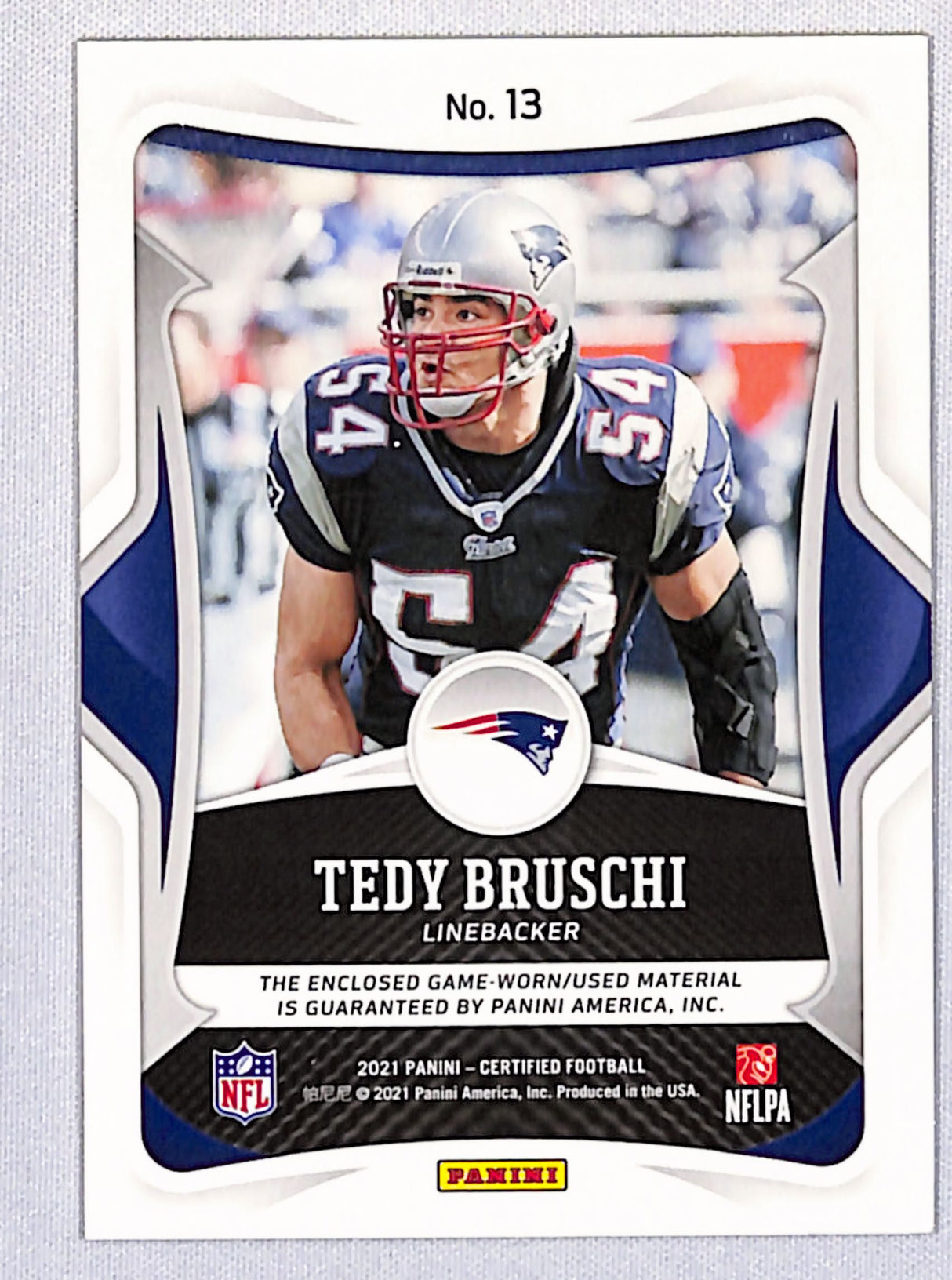 Tedy Bruschi 2021 Panini Certified Certified Gamers Mirror Pink #13 #/149