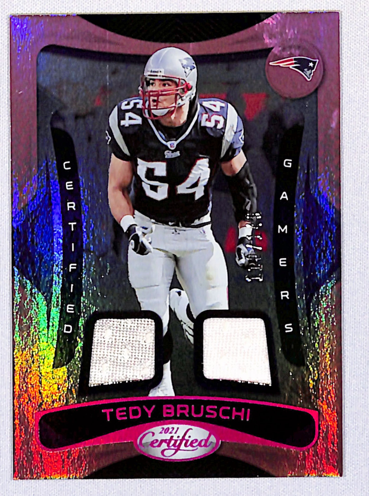 Tedy Bruschi 2021 Panini Certified Certified Gamers Mirror Pink #13 #/149