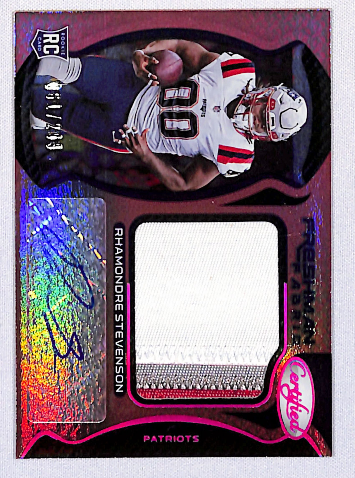 Rhamondre Stevenson 2021 Panini Certified Mirror Pink #237 #/299