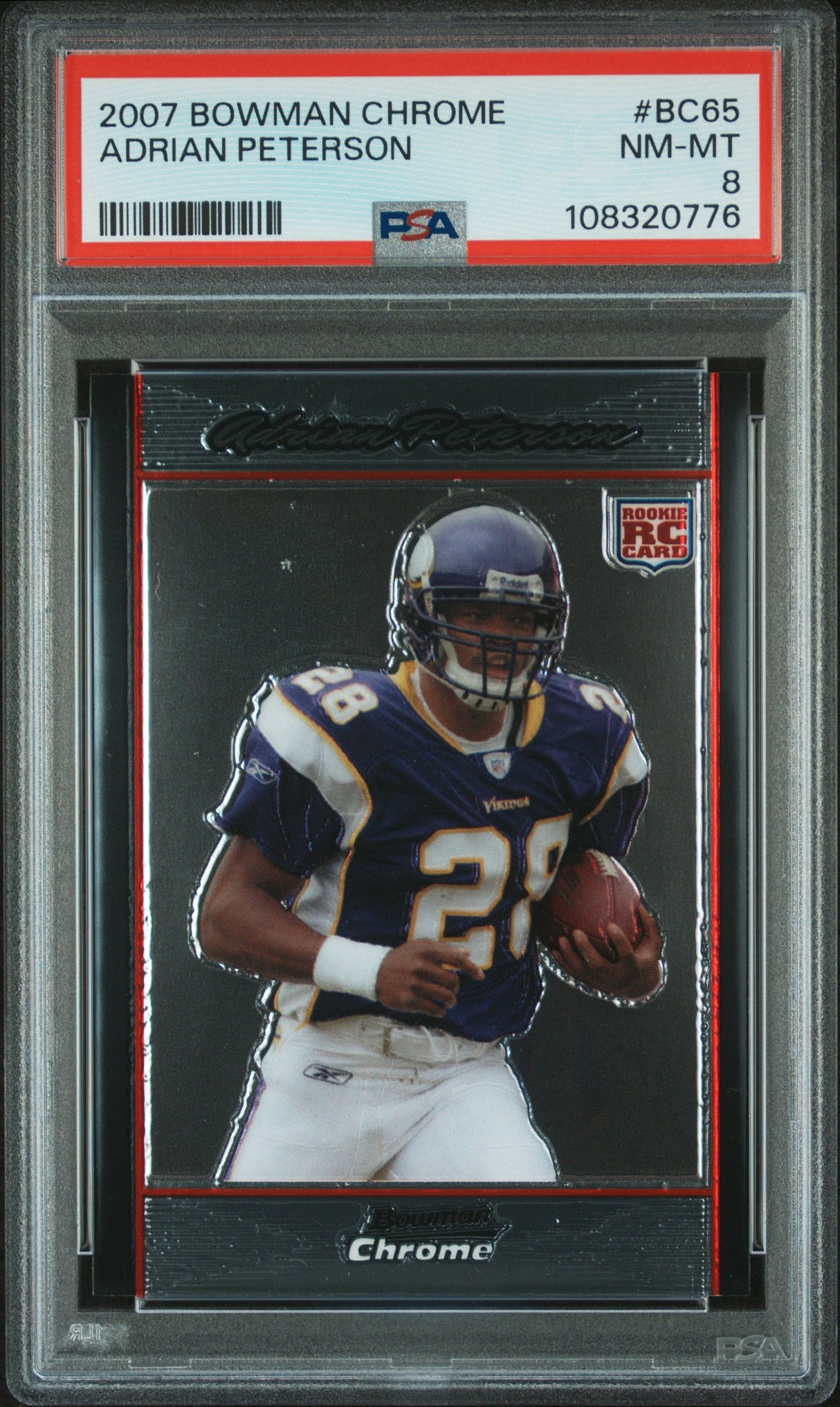 Adrian Peterson 2007 Bowman Chrome #BC65 PSA 8