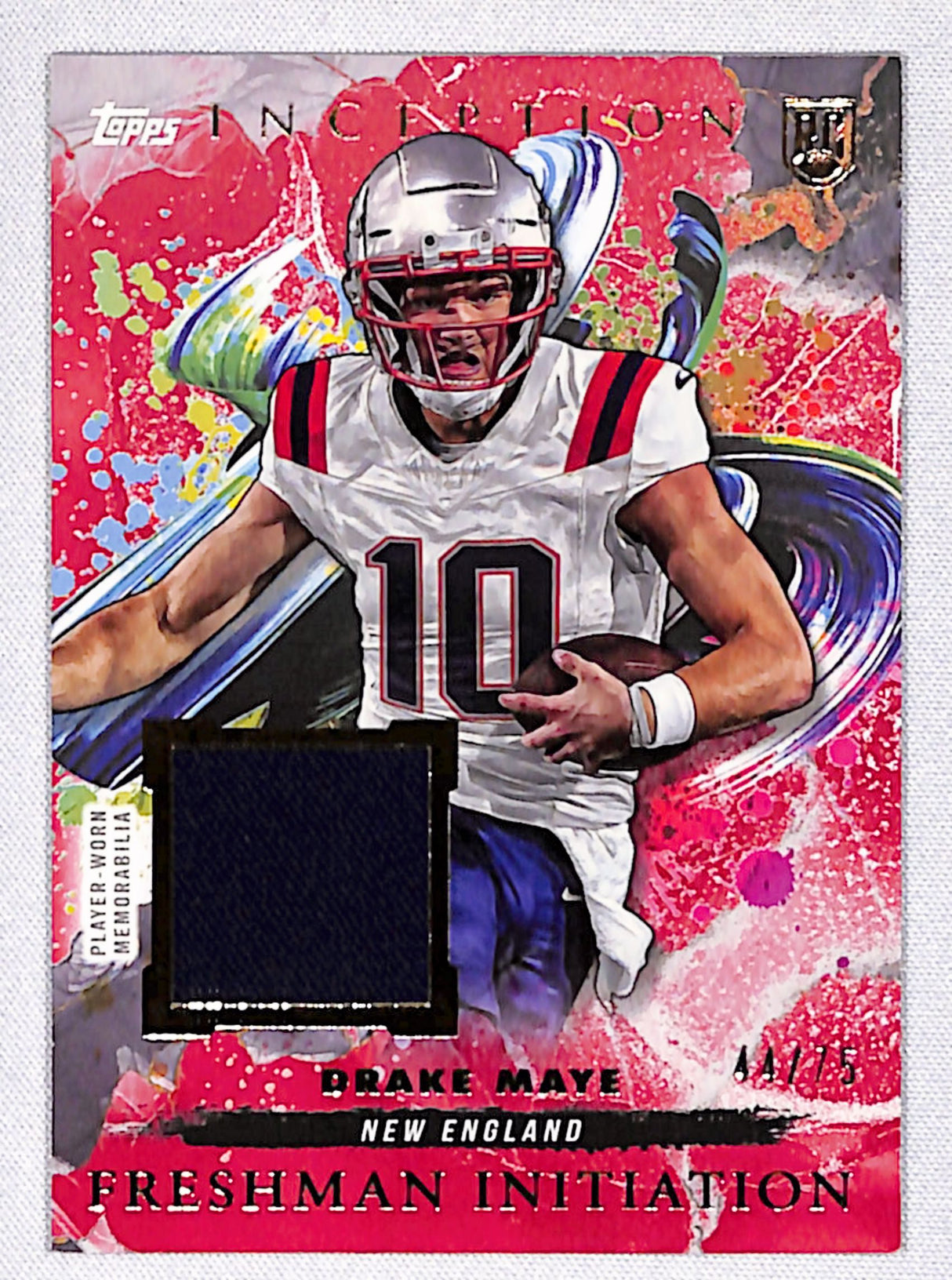 Drake Maye 2024 Topps Inception Freshman Initiation Red #FI-11 #/75