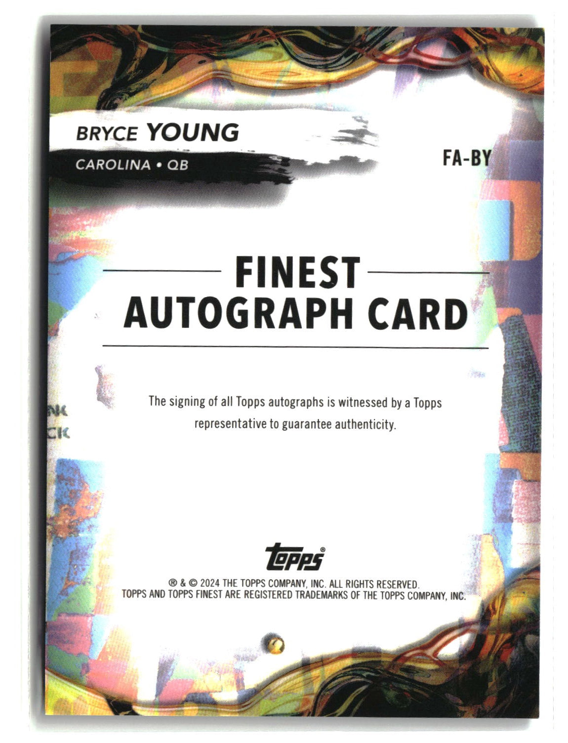 Bryce Young 2024 Finest Finest Autographs #FA-BY