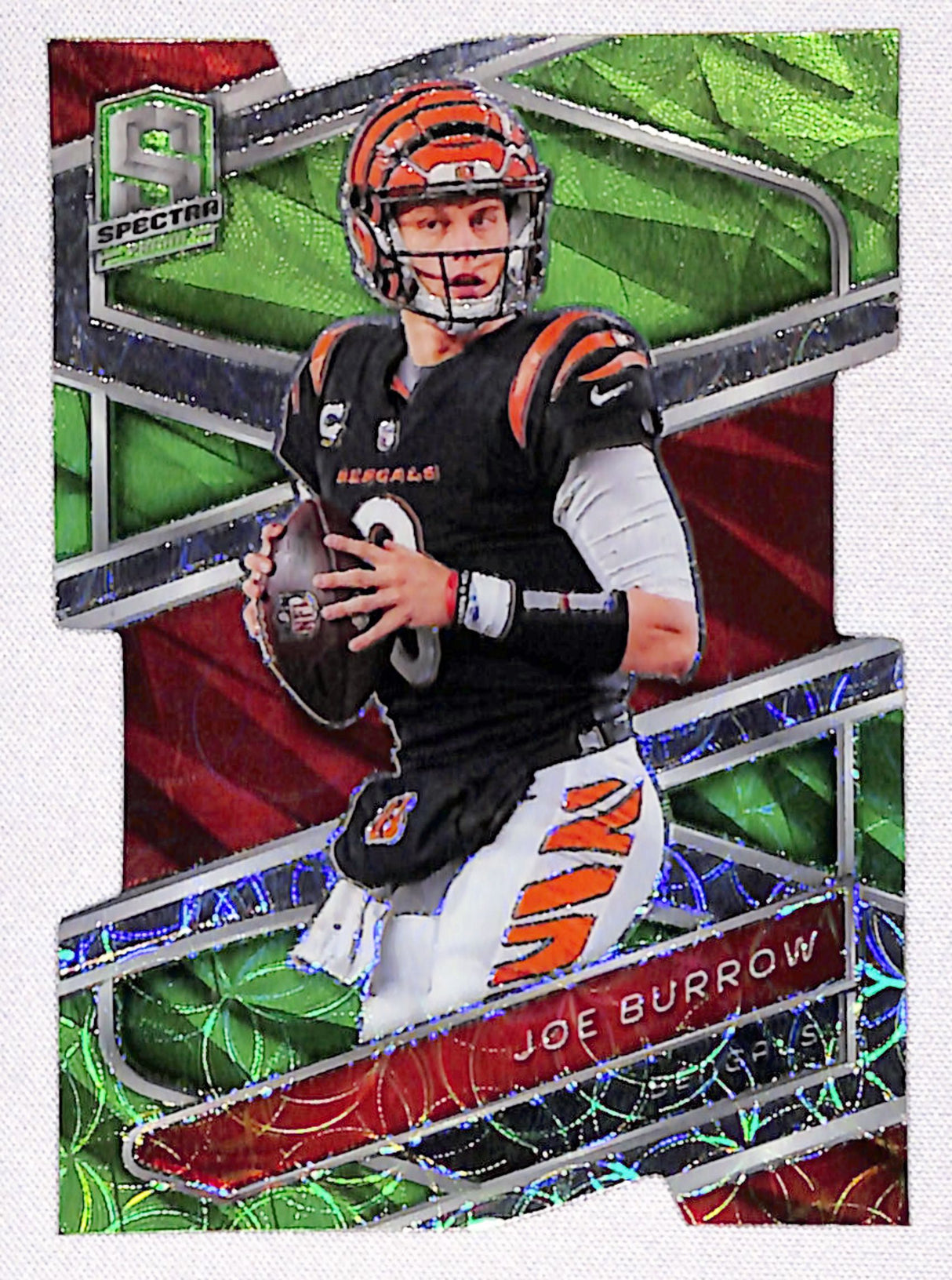 Joe Burrow 2024 Panini Spectra Neon Green Die Cut #25 #/30