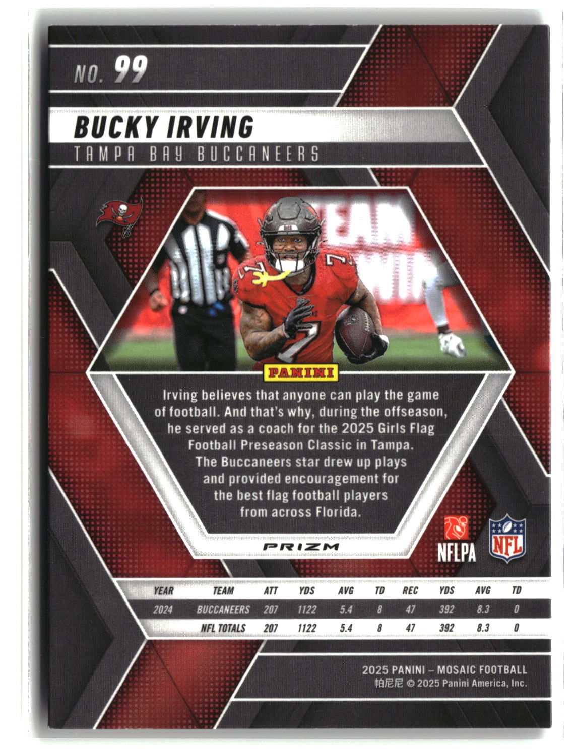 Bucky Irving 2025 Panini Mosaic Mosaic Genesis #99