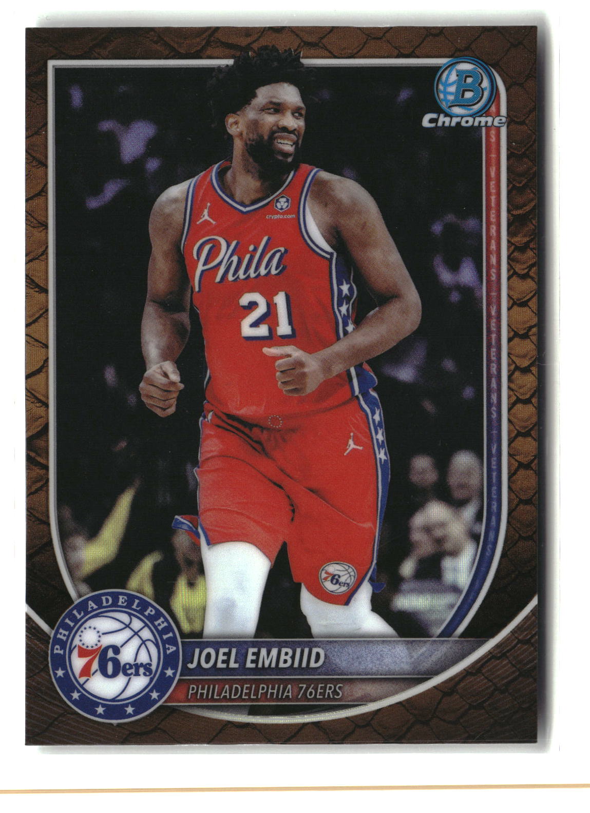 Joel Embiid 2025-26 Bowman Chrome Reptilian Refractors #BCV-67