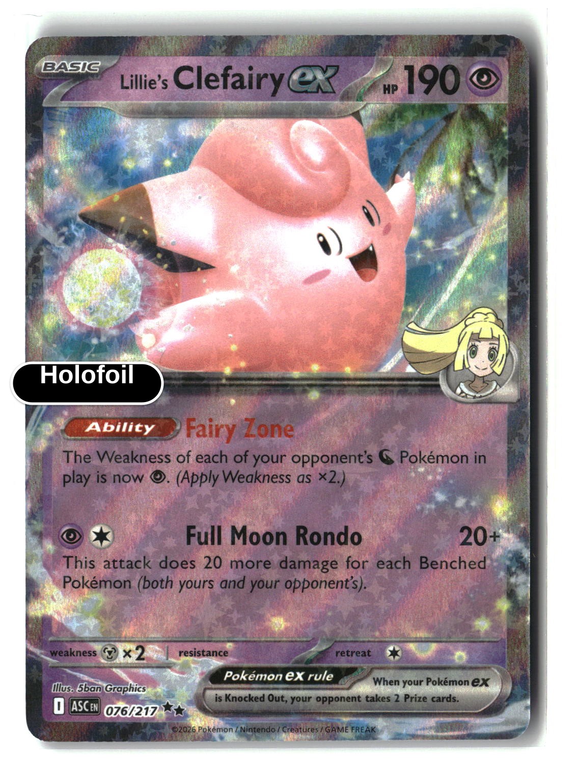 Lillie's Clefairy ex - 076/217