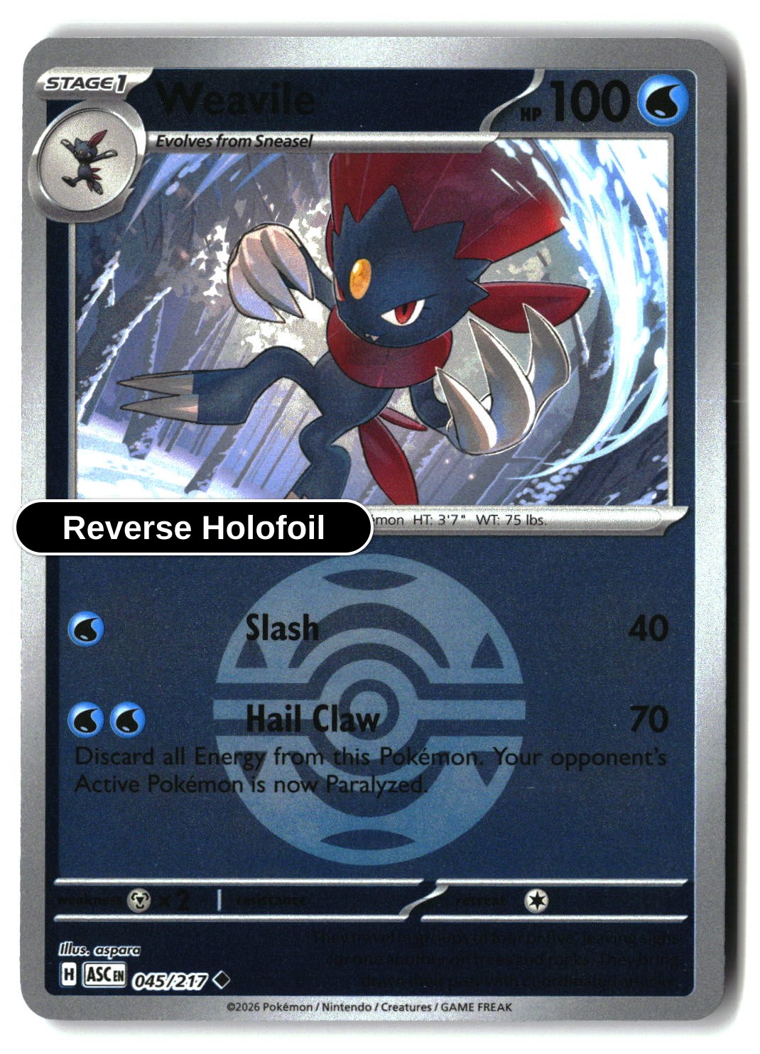 Weavile - 045/217 (Dusk Ball)