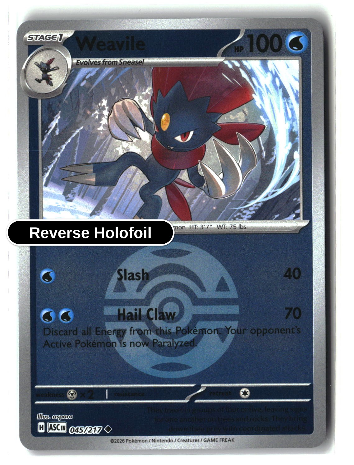 Weavile - 045/217 (Dusk Ball)