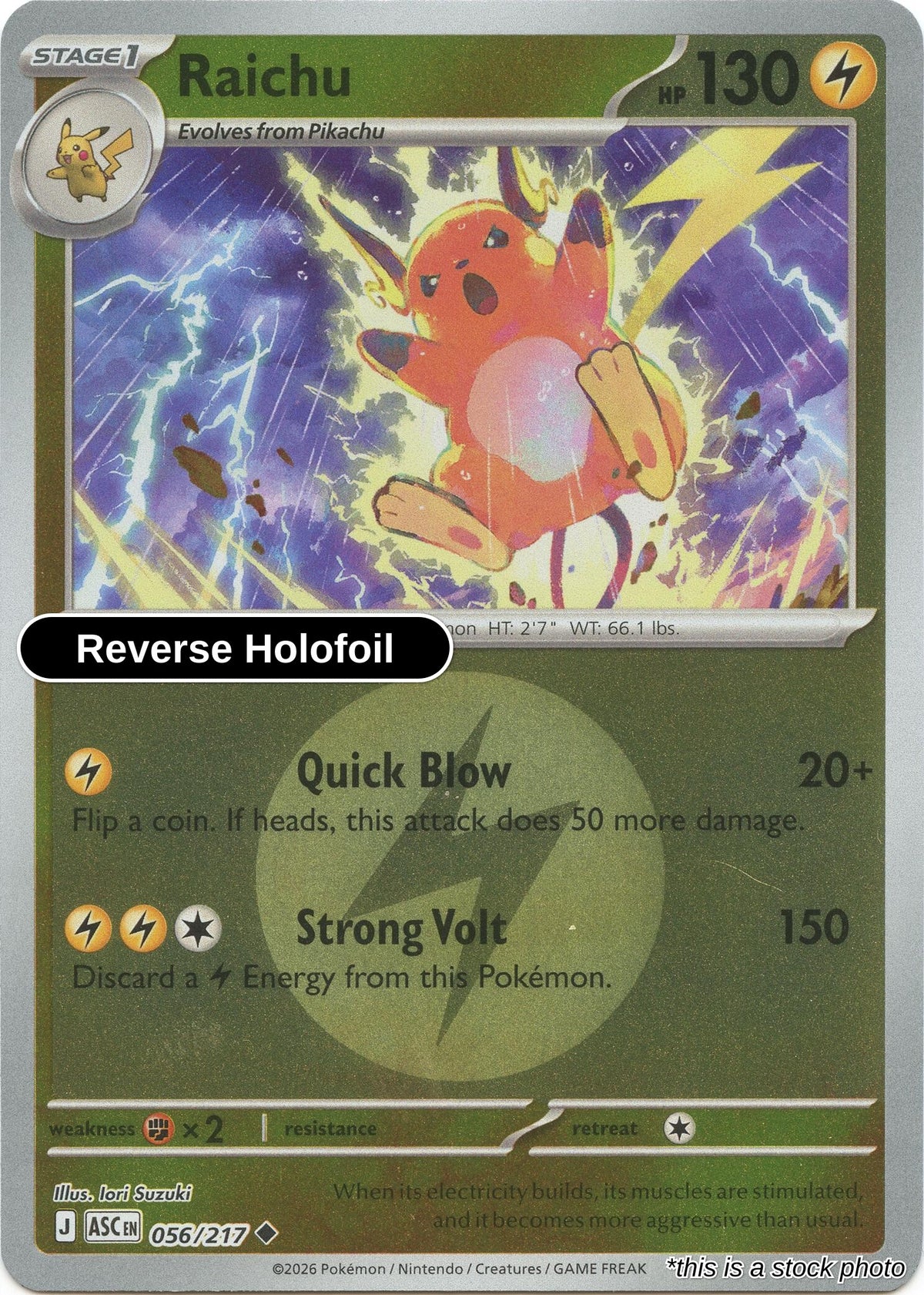 Raichu (Energy Symbol Pattern)