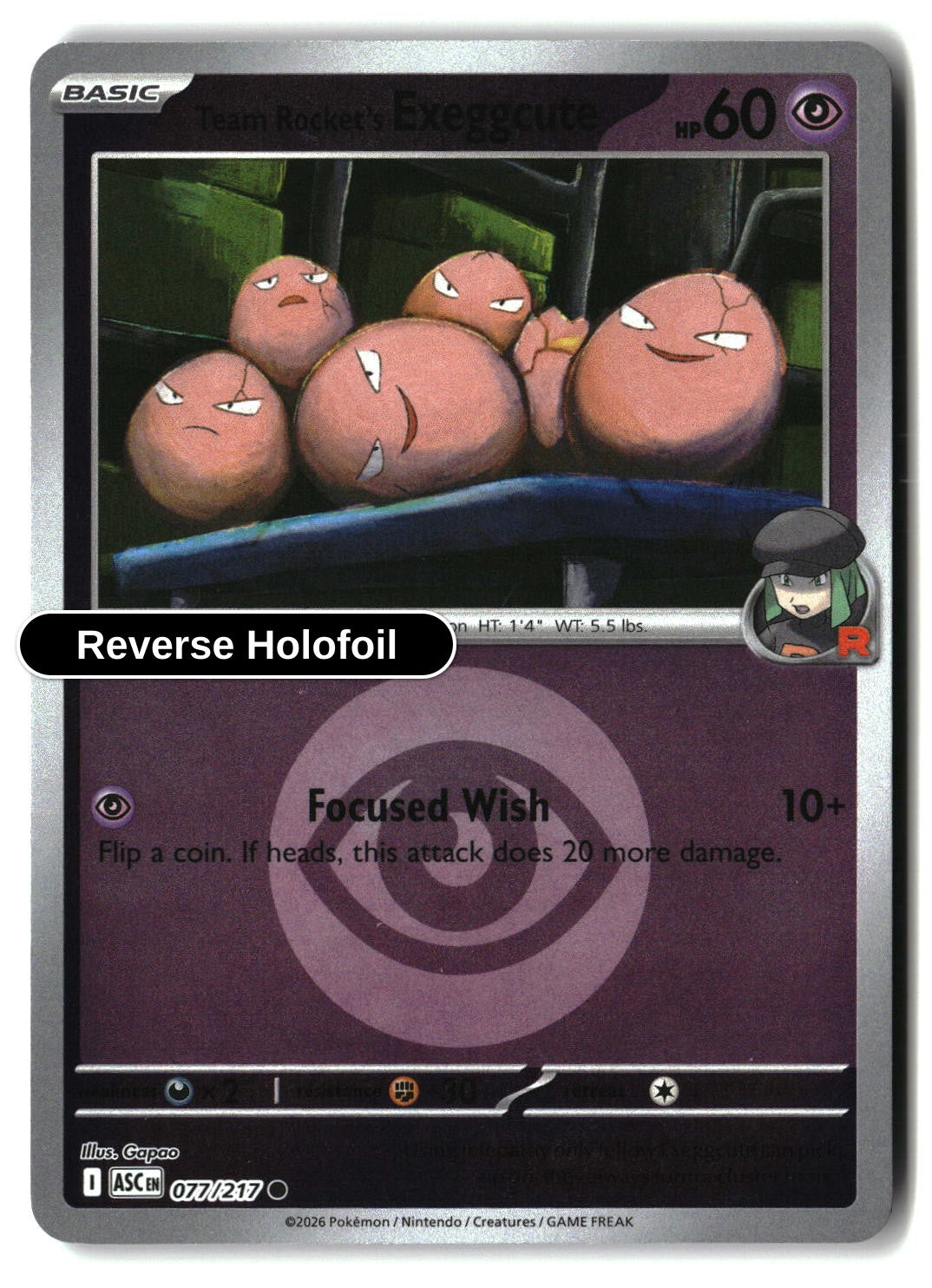Team Rocket's Exeggcute (Energy Symbol Pattern)