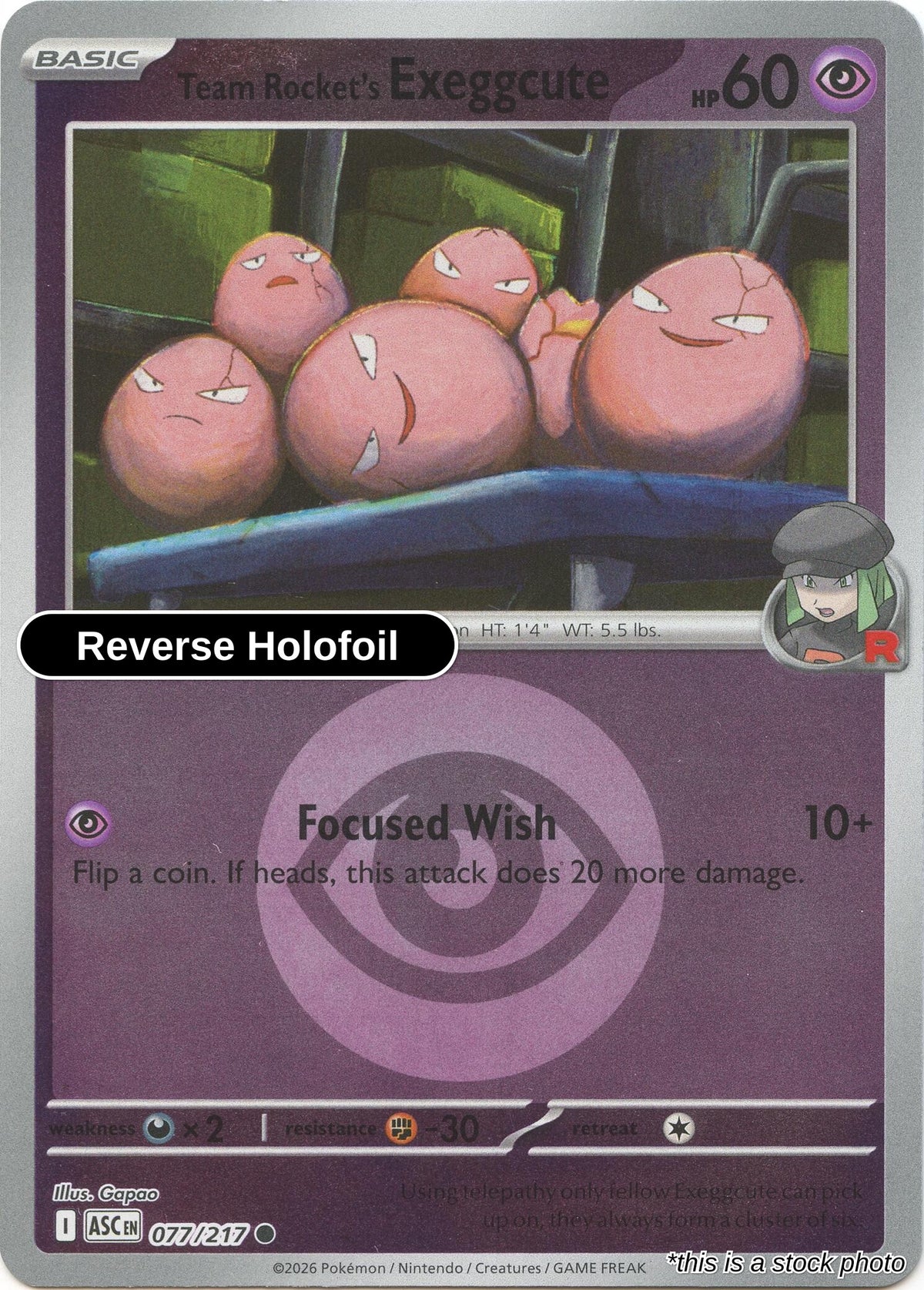 Team Rocket's Exeggcute (Energy Symbol Pattern)