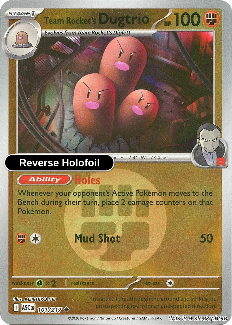 Team Rocket's Dugtrio - 101/217 (Energy Symbol Pattern)