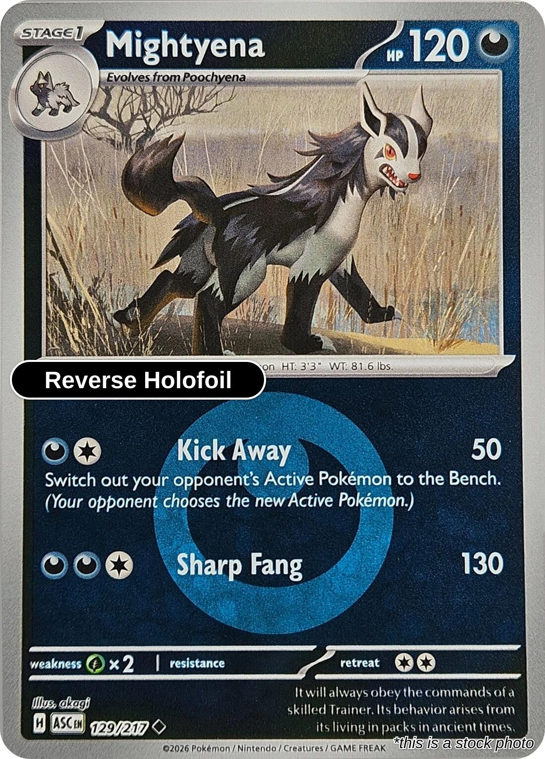 Mightyena - 129/217 (Energy Symbol Pattern)