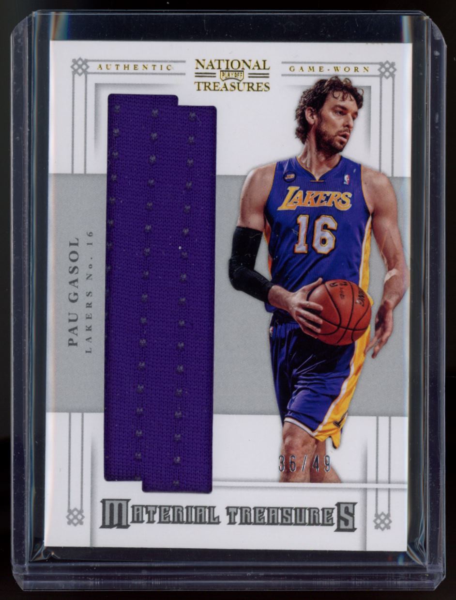 Pau Gasol 2012-13 Panini National Treasures #3 Material Treasures #/49