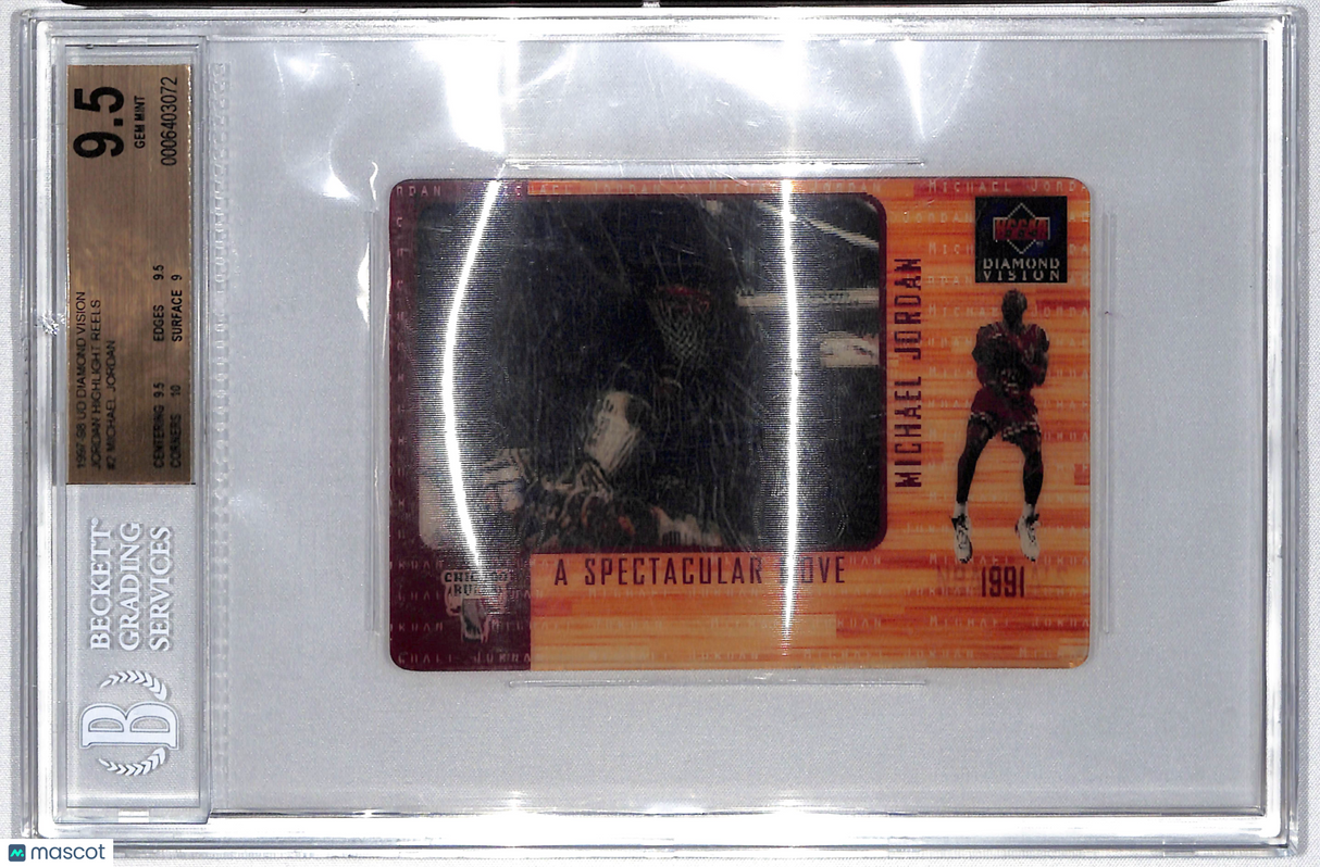 Michael Jordan 1997-98 Upper Deck Diamond Vision Highlight Reels #2 BGS 9.5