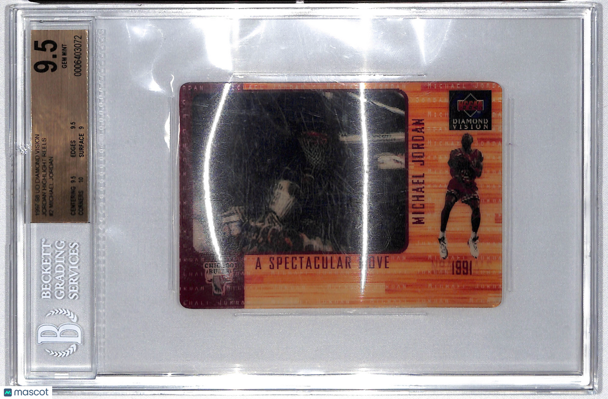 Michael Jordan 1997-98 Upper Deck Diamond Vision Highlight Reels #2 BGS 9.5