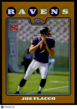 Load image into Gallery viewer, Joe Flacco 2008 Topps Chrome Gold Refractor #TC170 /199