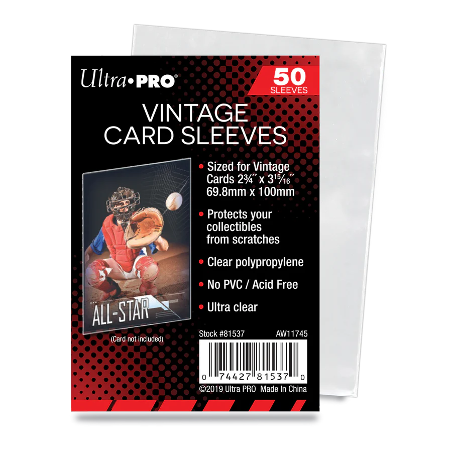 Ultra Pro: 2-3/4" x 3-15/16" Vintage Card Sleeves