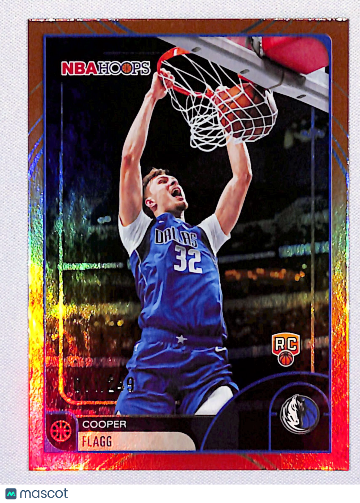 Cooper Flagg 2025-26 Hoops Rainbow Red and Orange #35 011/249