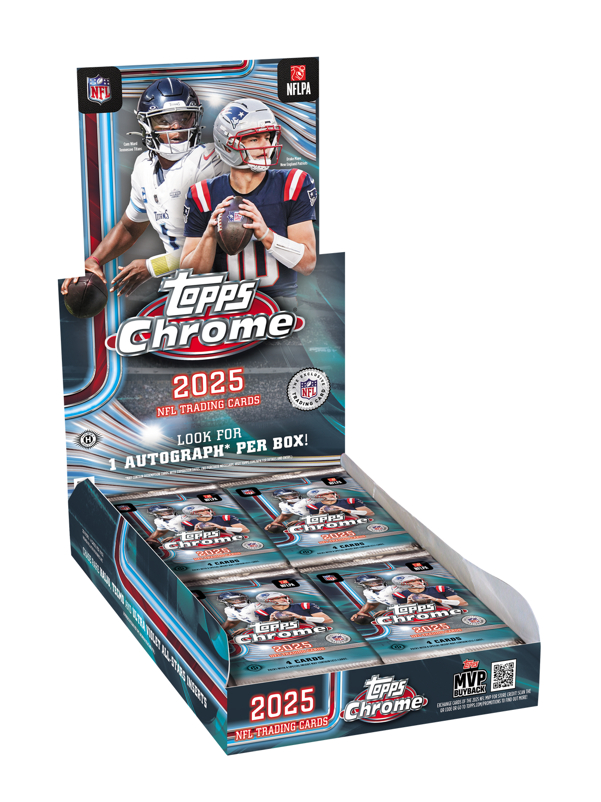 2025 Topps Chrome Football Hobby 12-Box Case