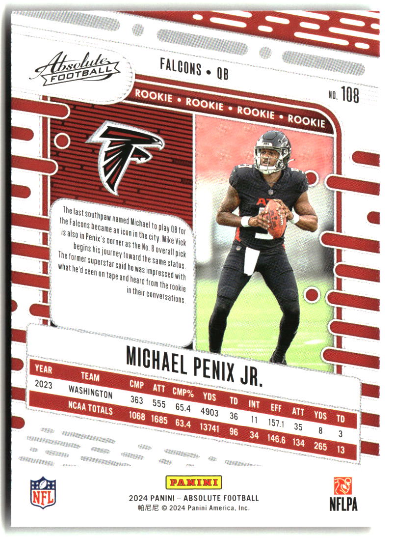 Michael Penix Jr. 2024 Panini Absolute Retail #108
