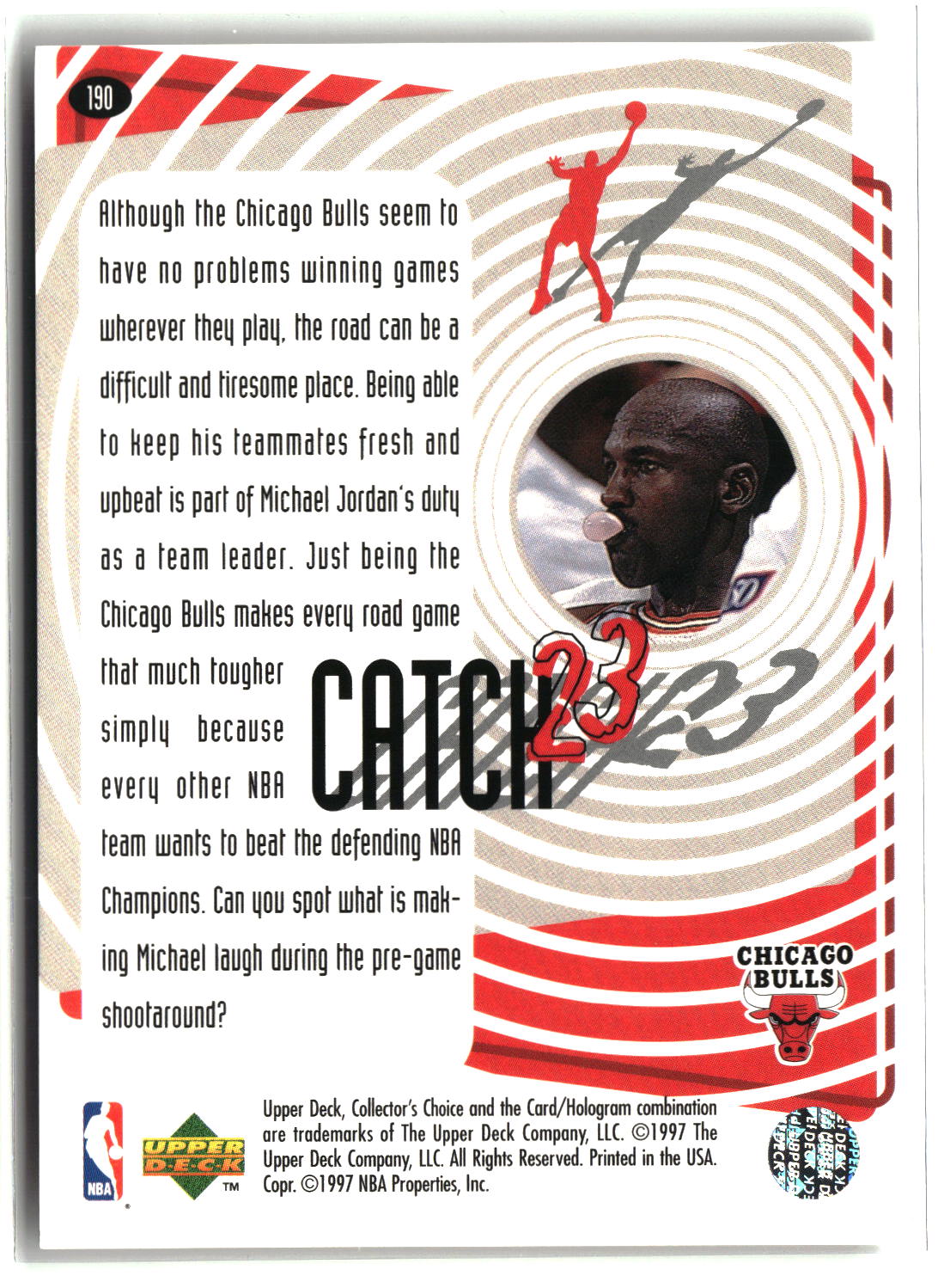 Michael Jordan 1997-98 Collector's Choice #190