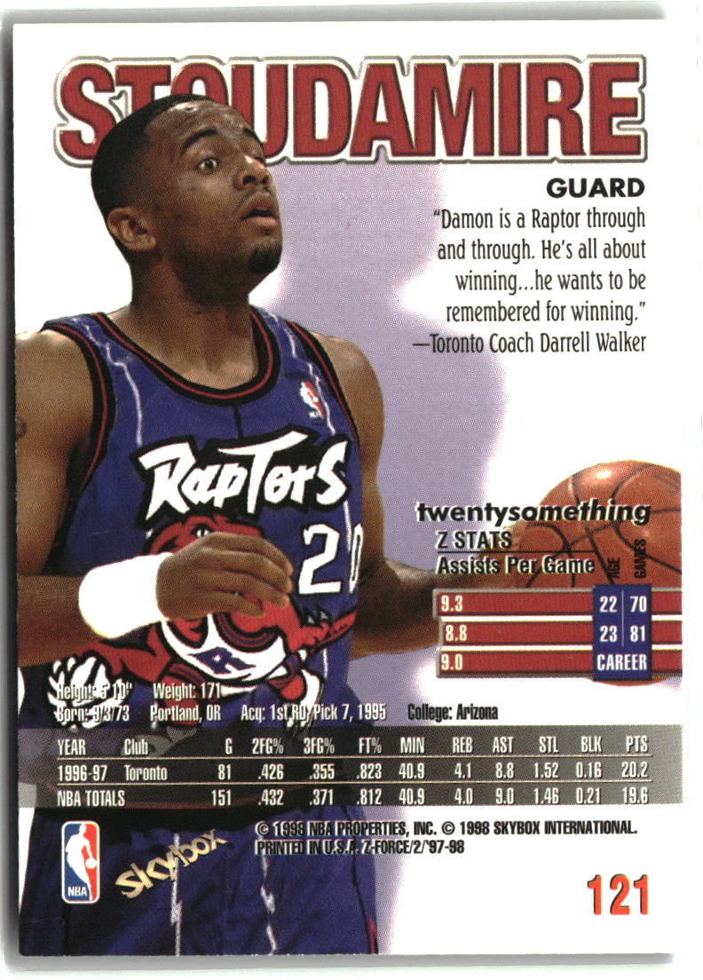 Damon Stoudamire 1997-98 SkyBox Z-Force #121